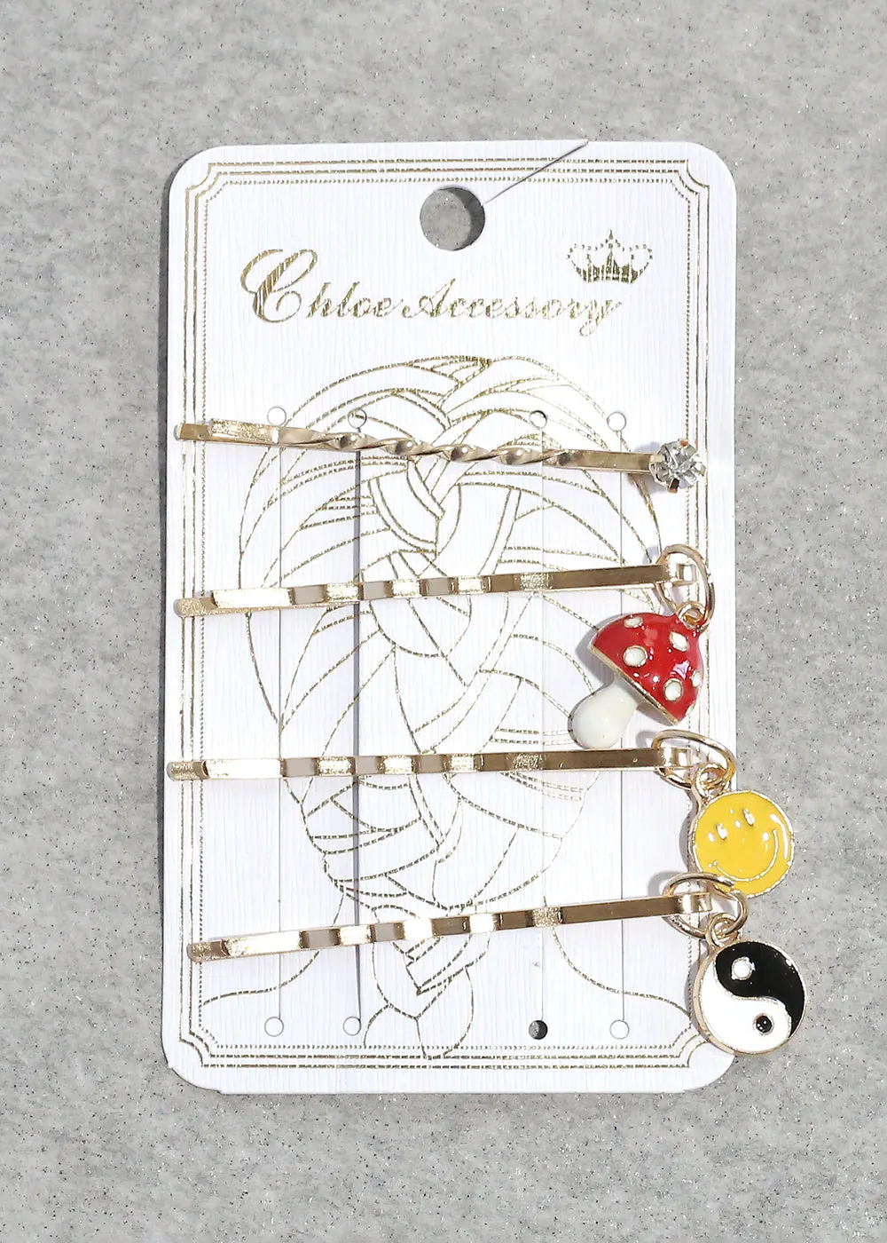 4 Piece Cute Charm Bobby Pins