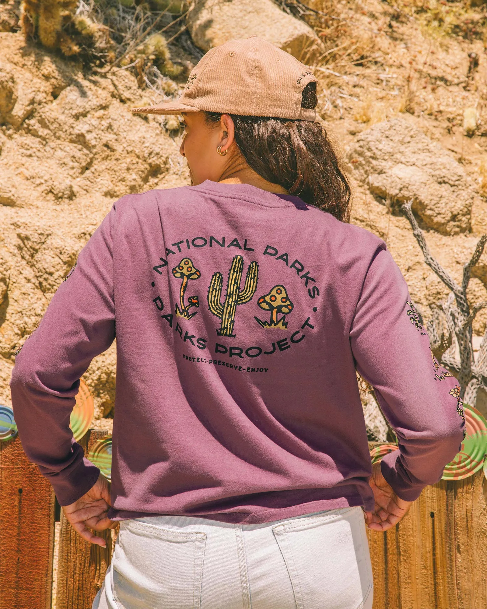 90s Doodle Parks Boxy Long Sleeve Tee