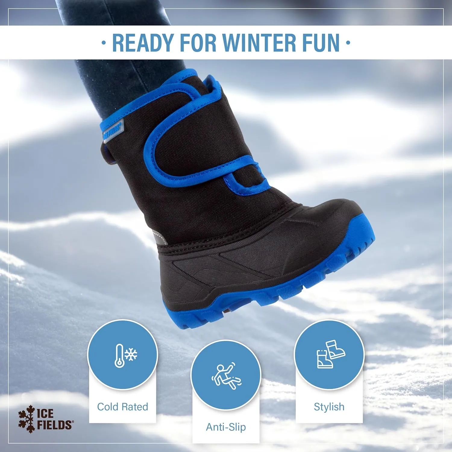 Adrian Toddler Little Kids Snow Winter Boots, Warm, Waterproof Shell, Fleece-Lined Shoes