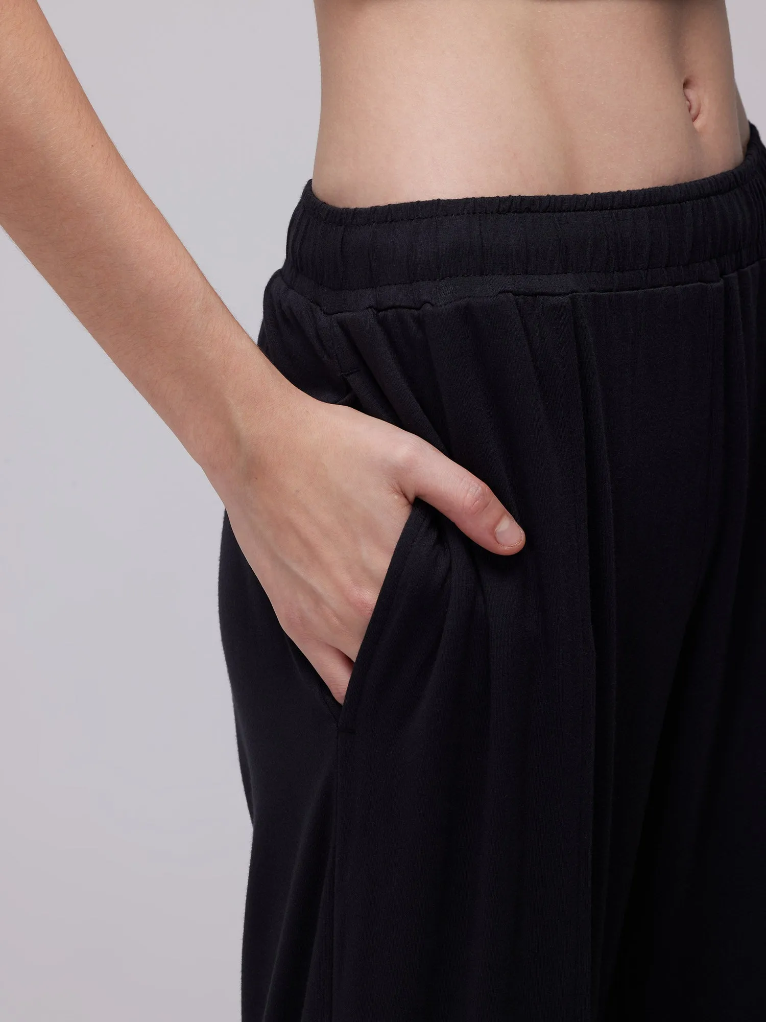 Black Ease Flare Pants