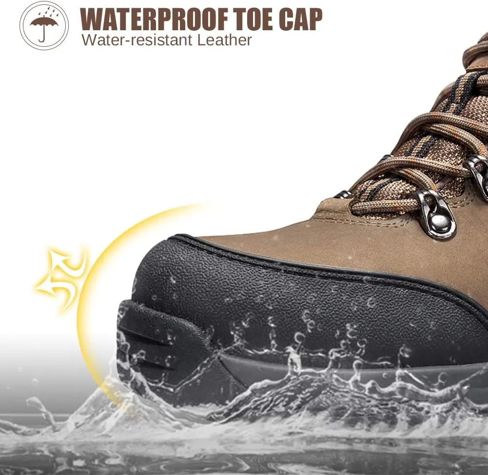 CAMEL CROWN Hiking Shoes Men Trekking Shoe Low Top Outdoor Walking Waterproof Leather Trail Sneakers