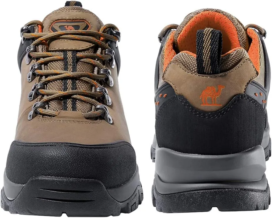 CAMEL CROWN Hiking Shoes Men Trekking Shoe Low Top Outdoor Walking Waterproof Leather Trail Sneakers