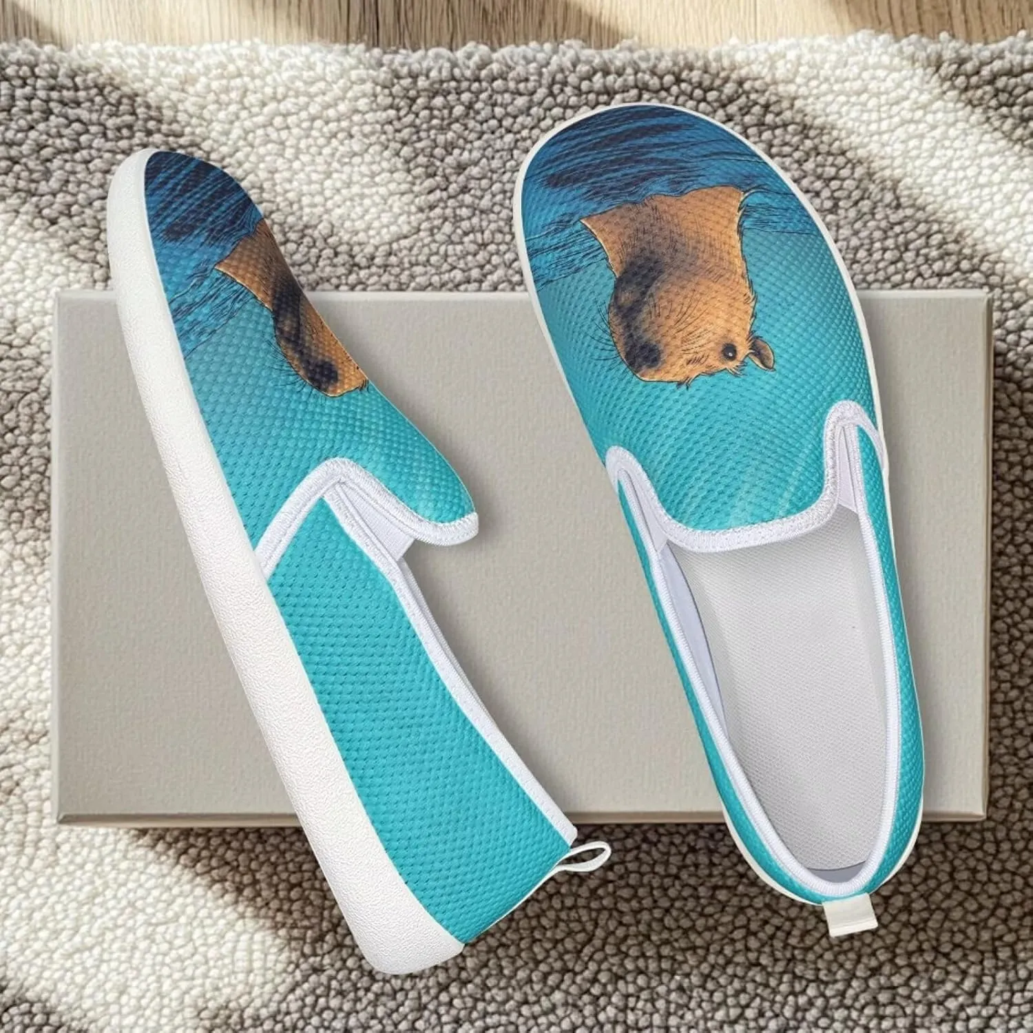 Capybara Outdoor Loafer Wedding Shoes Dress Flats Classic Leisure Walking Shoes for Women Ladies