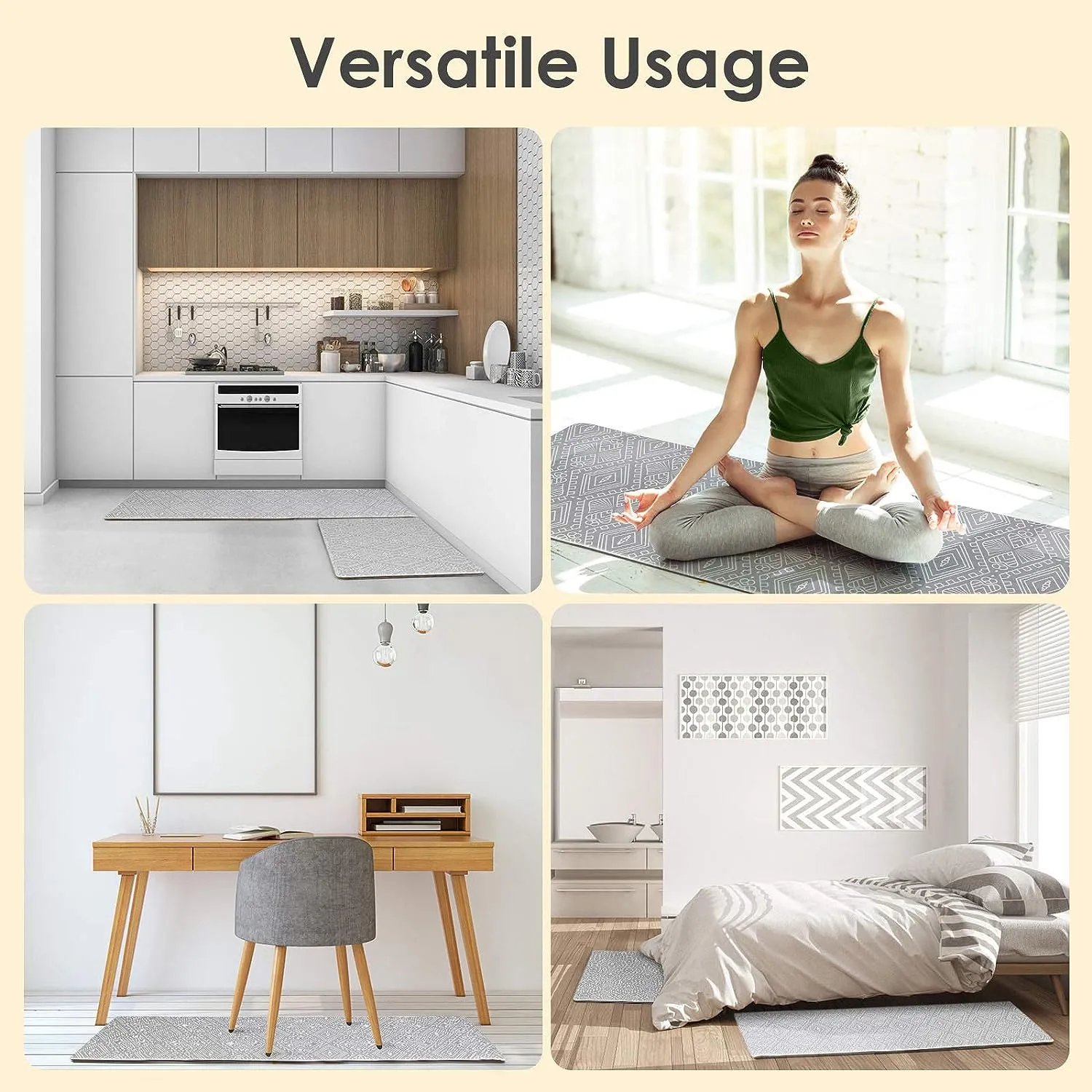 Comfort Cushion Anti-Fatigue Kitchen Mat with Non-Slip Waterproof Design