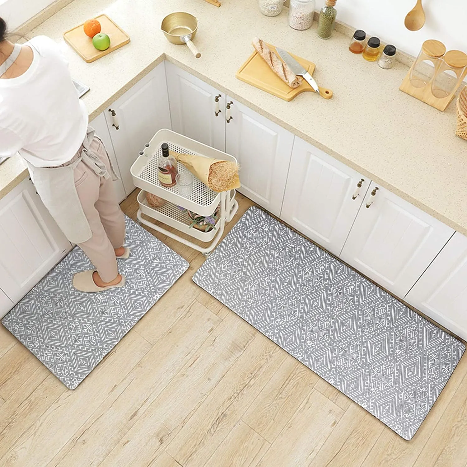 Comfort Cushion Anti-Fatigue Kitchen Mat with Non-Slip Waterproof Design