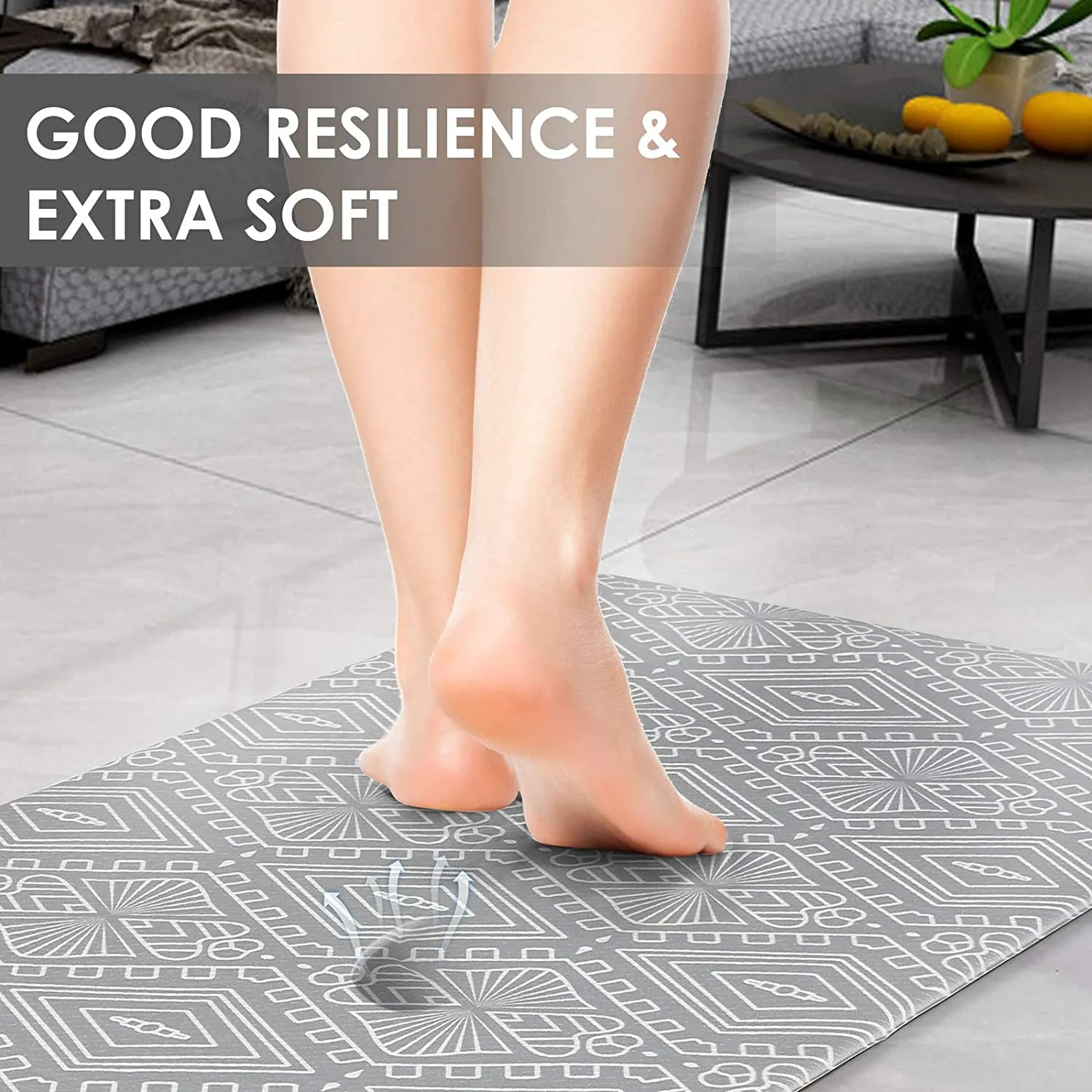 Comfort Cushion Anti-Fatigue Kitchen Mat with Non-Slip Waterproof Design