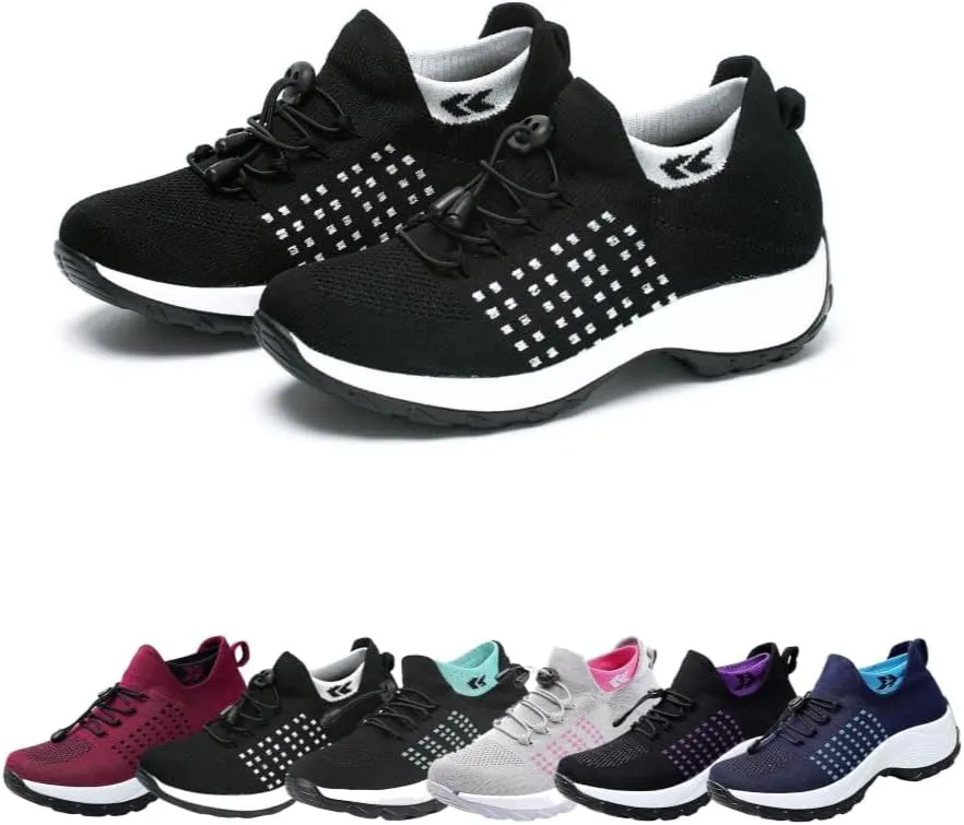 Comfortable Women's Shoes, Comfortwear Ortho Stretch Cushion Shoes, Sports Walking Shoes, Plus Size