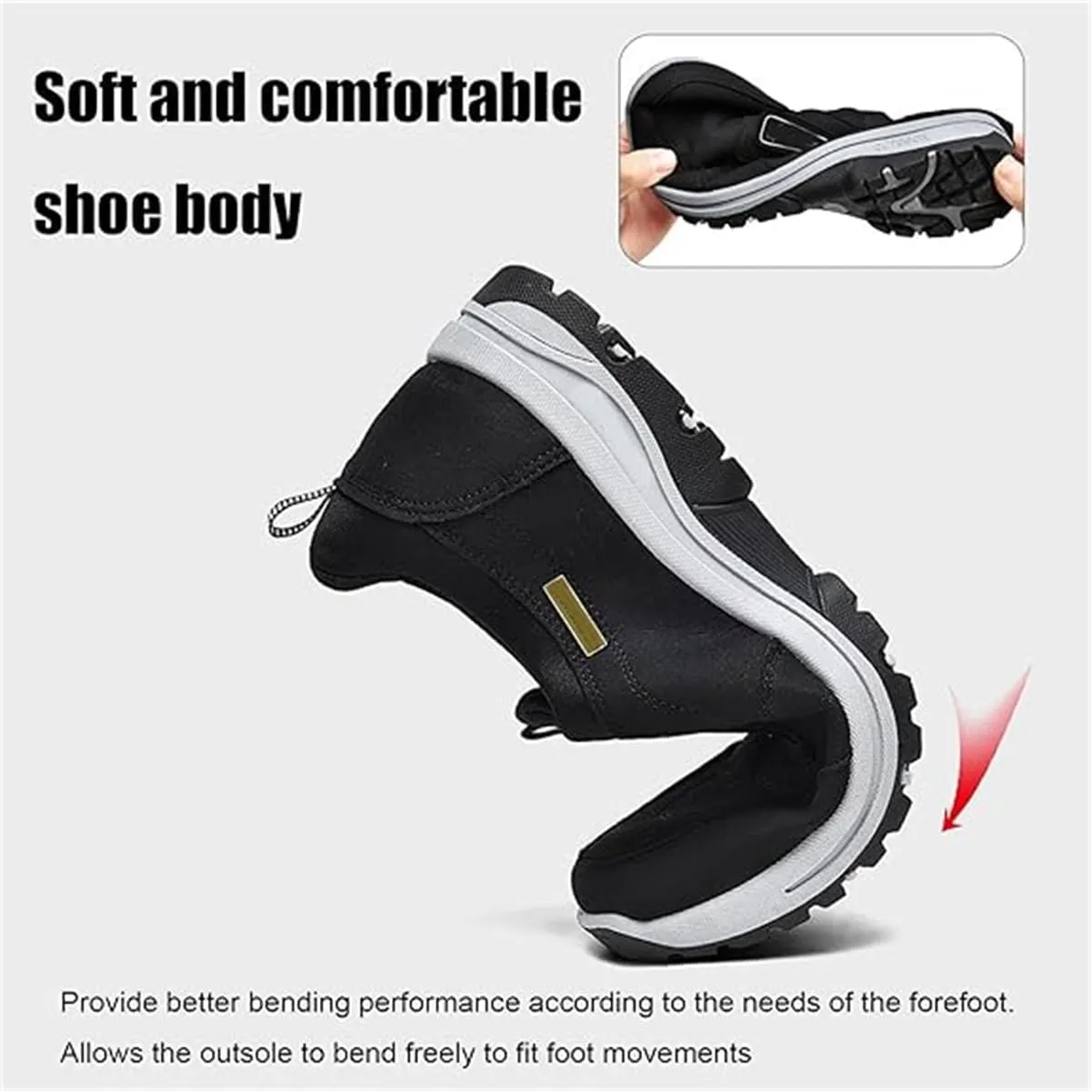 Daladder Walking Shoes,Men's Comfortable Waterproof Breathable Orthopedic Sneaker,Outdoor Lightweight Non Slip Hiking Loafers