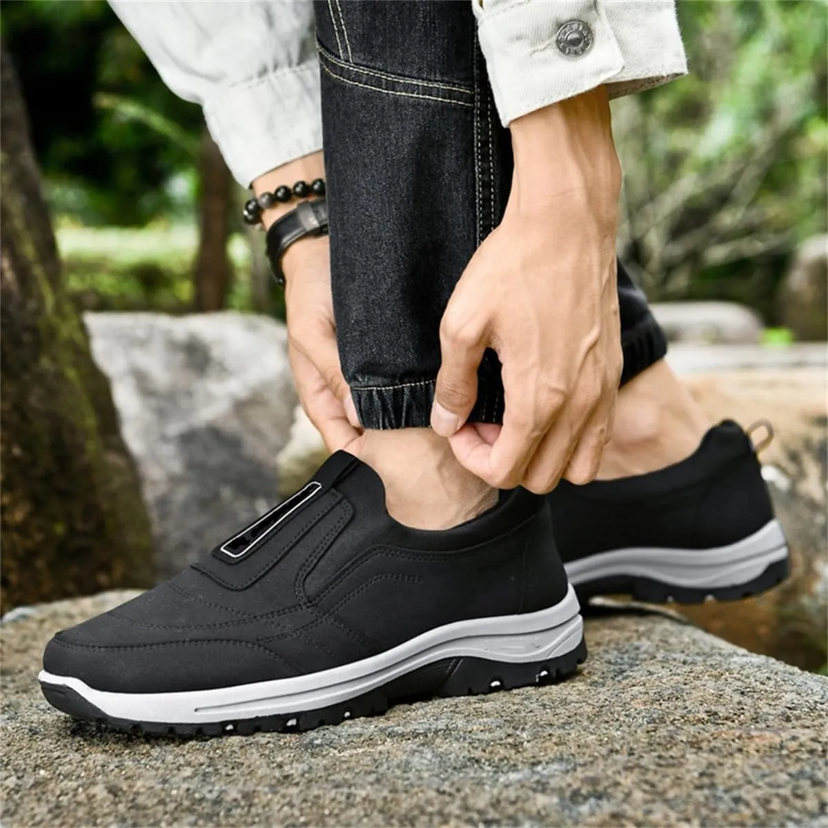 Daladder Walking Shoes,Men's Comfortable Waterproof Breathable Orthopedic Sneaker,Outdoor Lightweight Non Slip Hiking Loafers