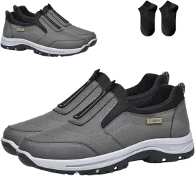 Daladder Walking Shoes,Men's Comfortable Waterproof Breathable Orthopedic Sneaker,Outdoor Lightweight Non Slip Hiking Loafers