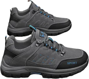 DESESE Men's Hiking Shoes Breathable Non-Slip Sneakers Climbing Shoes,Arch Support High Top Sports Cotton Shoes