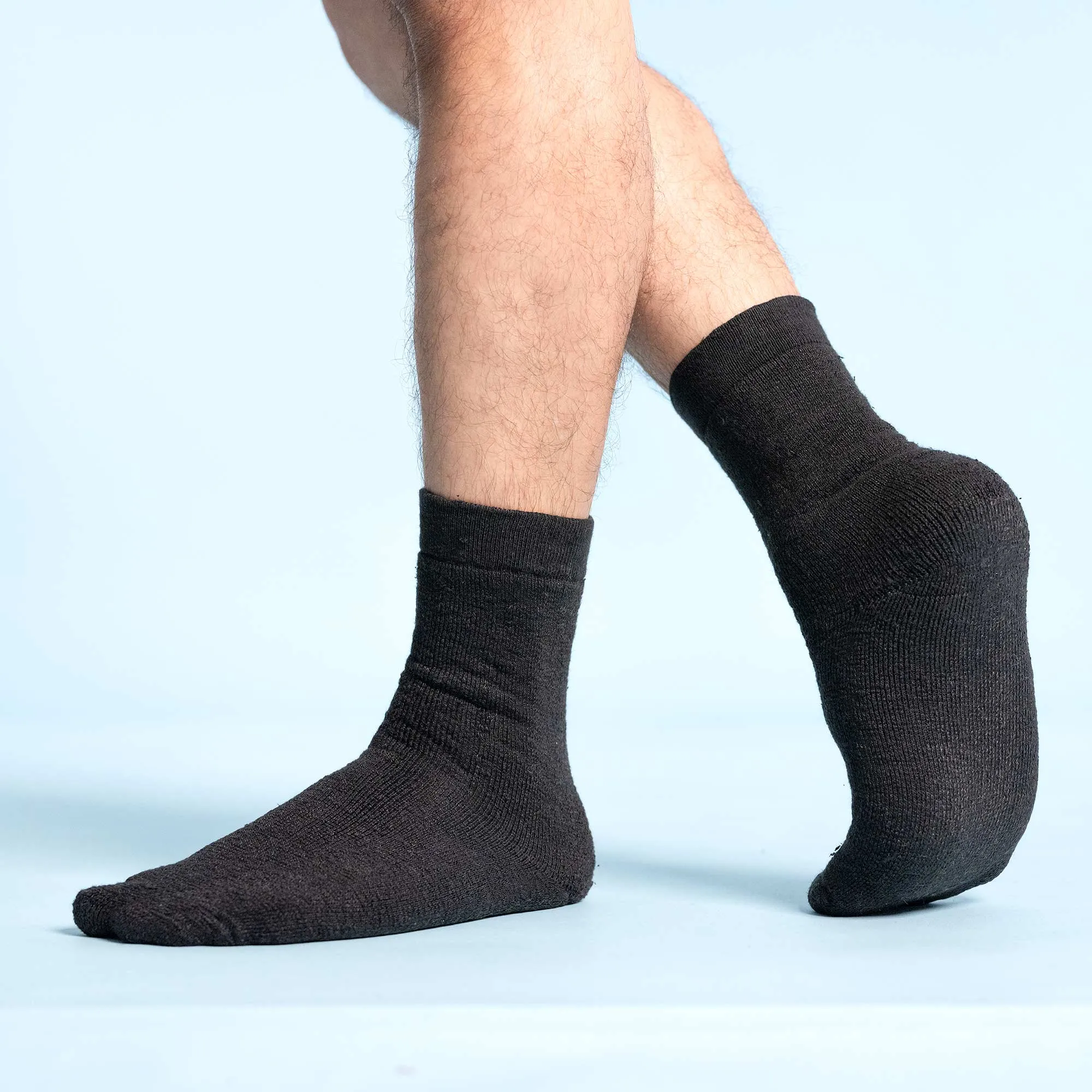 Ultra-Soft Plush Hemp Terry Socks - 99% Organic, Thick & Cozy (1 Pair) - 99.95% Biodegradable