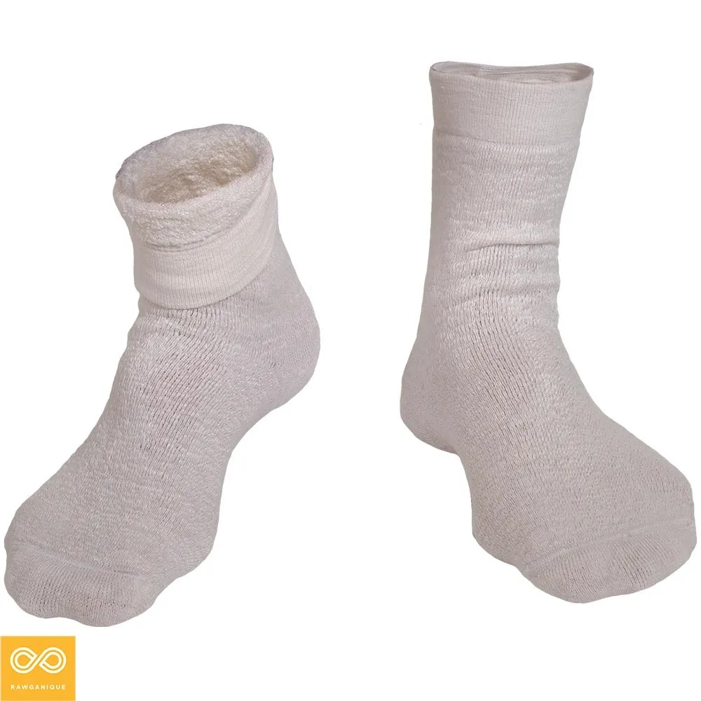 Ultra-Soft Plush Hemp Terry Socks - 99% Organic, Thick & Cozy (1 Pair) - 99.95% Biodegradable