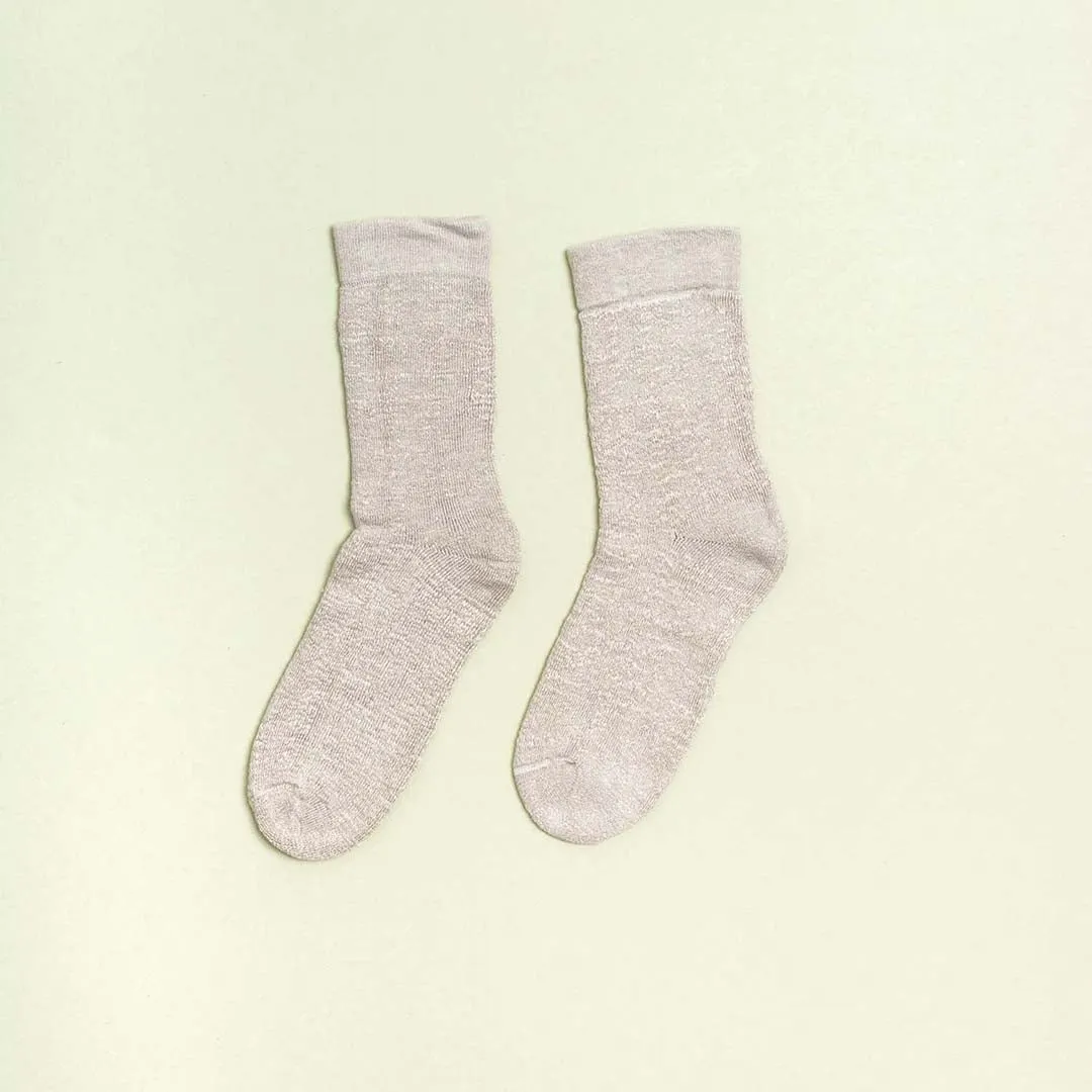 Ultra-Soft Plush Hemp Terry Socks - 99% Organic, Thick & Cozy (1 Pair) - 99.95% Biodegradable