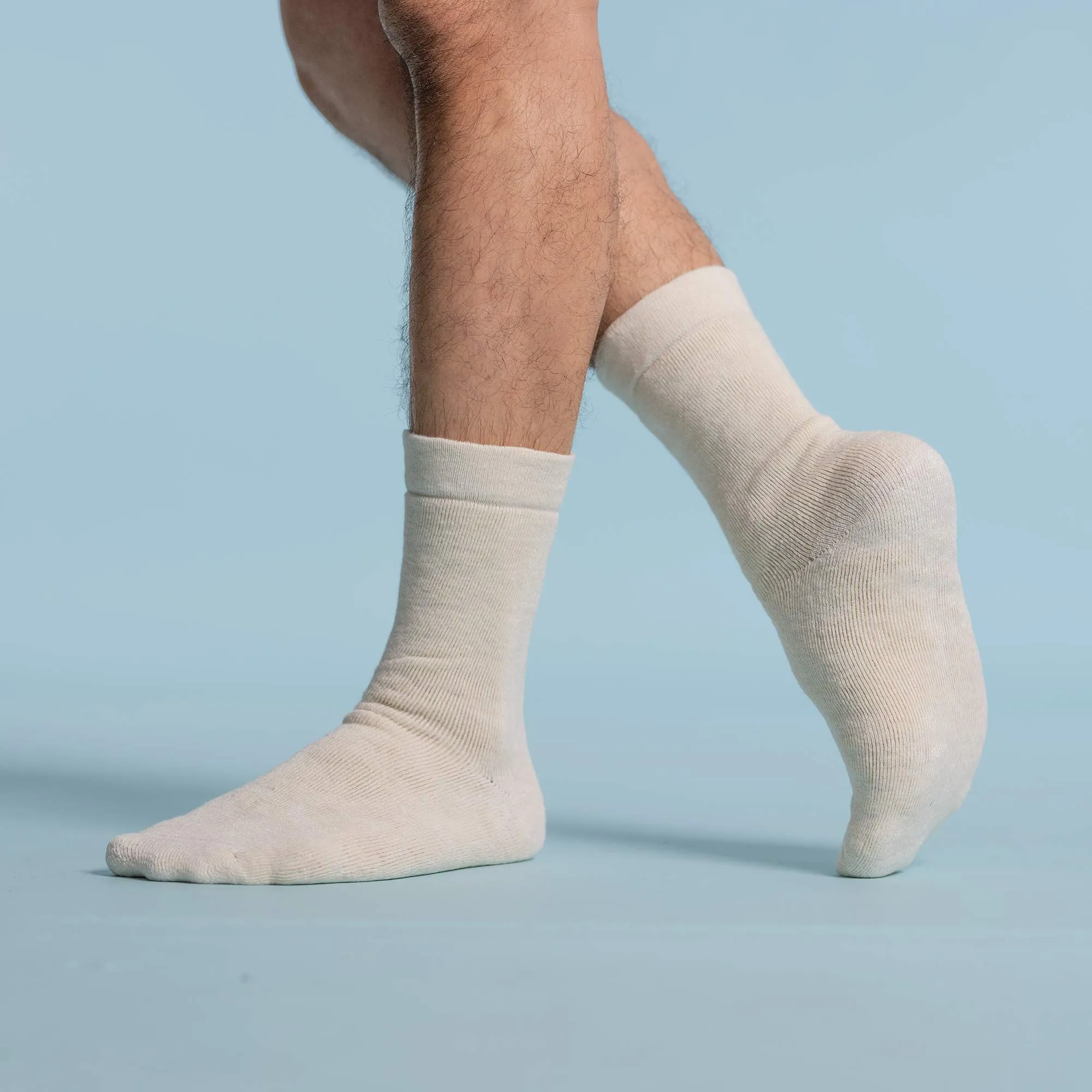 Ultra-Soft Plush Hemp Terry Socks - 99% Organic, Thick & Cozy (1 Pair) - 99.95% Biodegradable