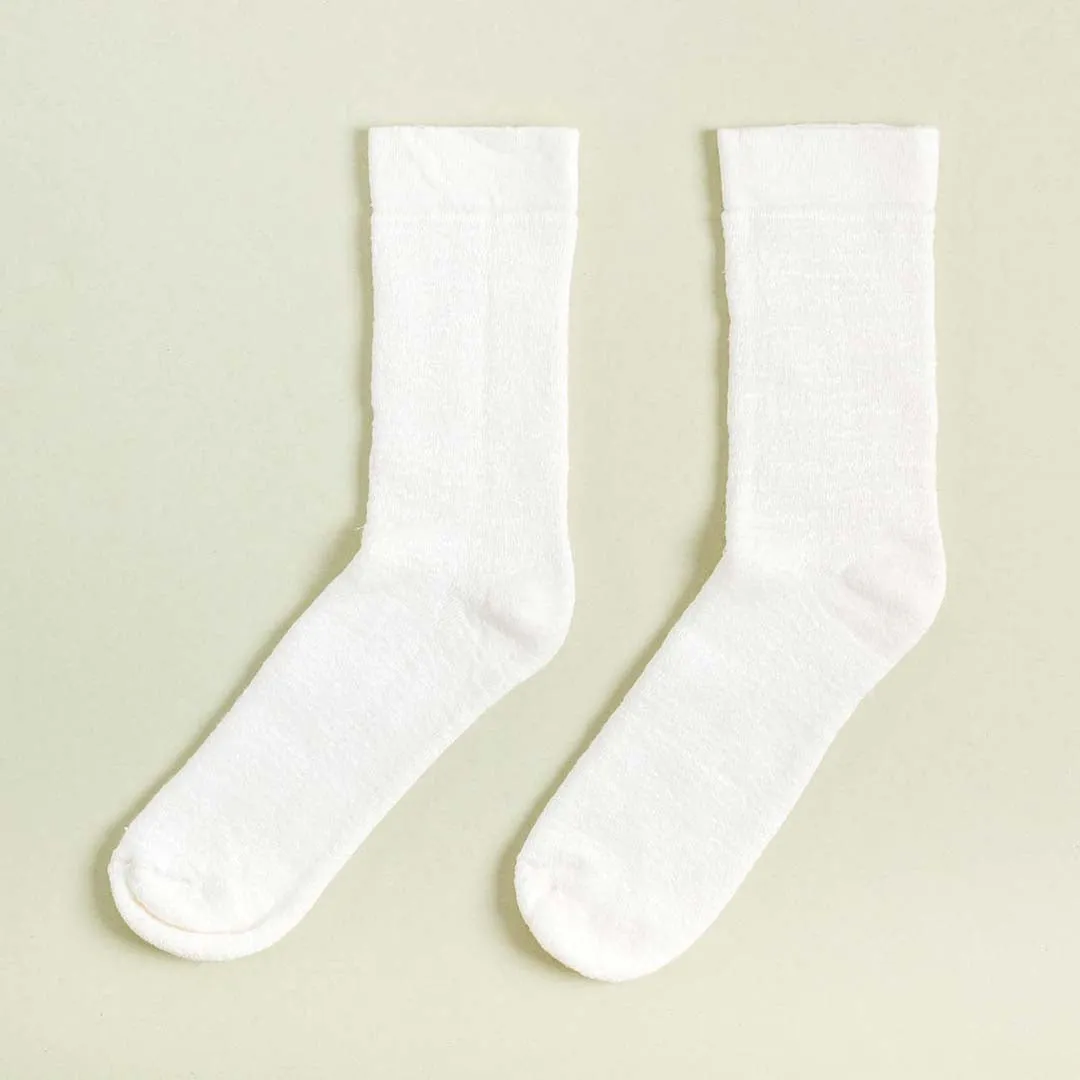 Ultra-Soft Plush Hemp Terry Socks - 99% Organic, Thick & Cozy (1 Pair) - 99.95% Biodegradable