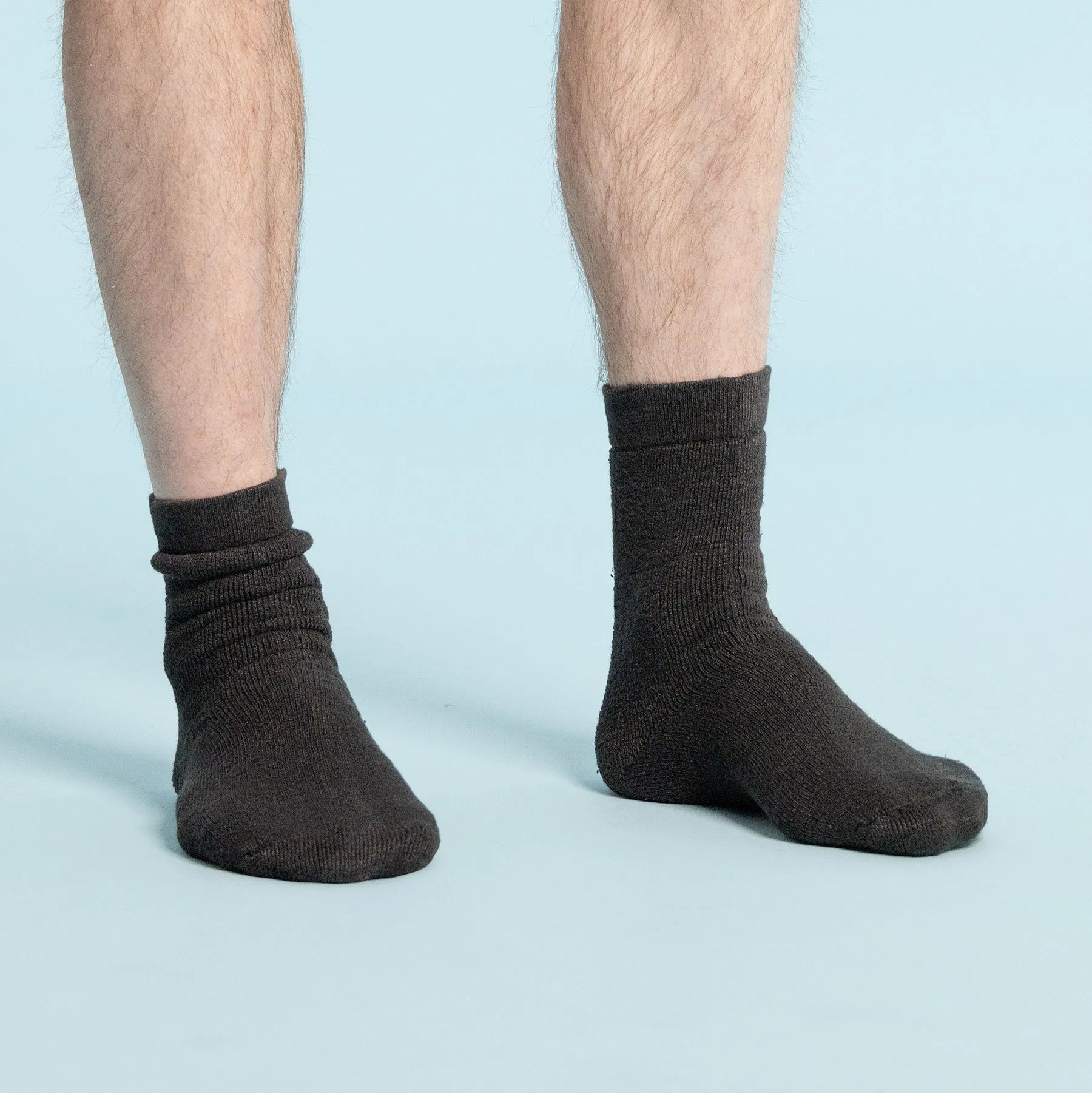 Ultra-Soft Plush Hemp Terry Socks - 99% Organic, Thick & Cozy (1 Pair) - 99.95% Biodegradable