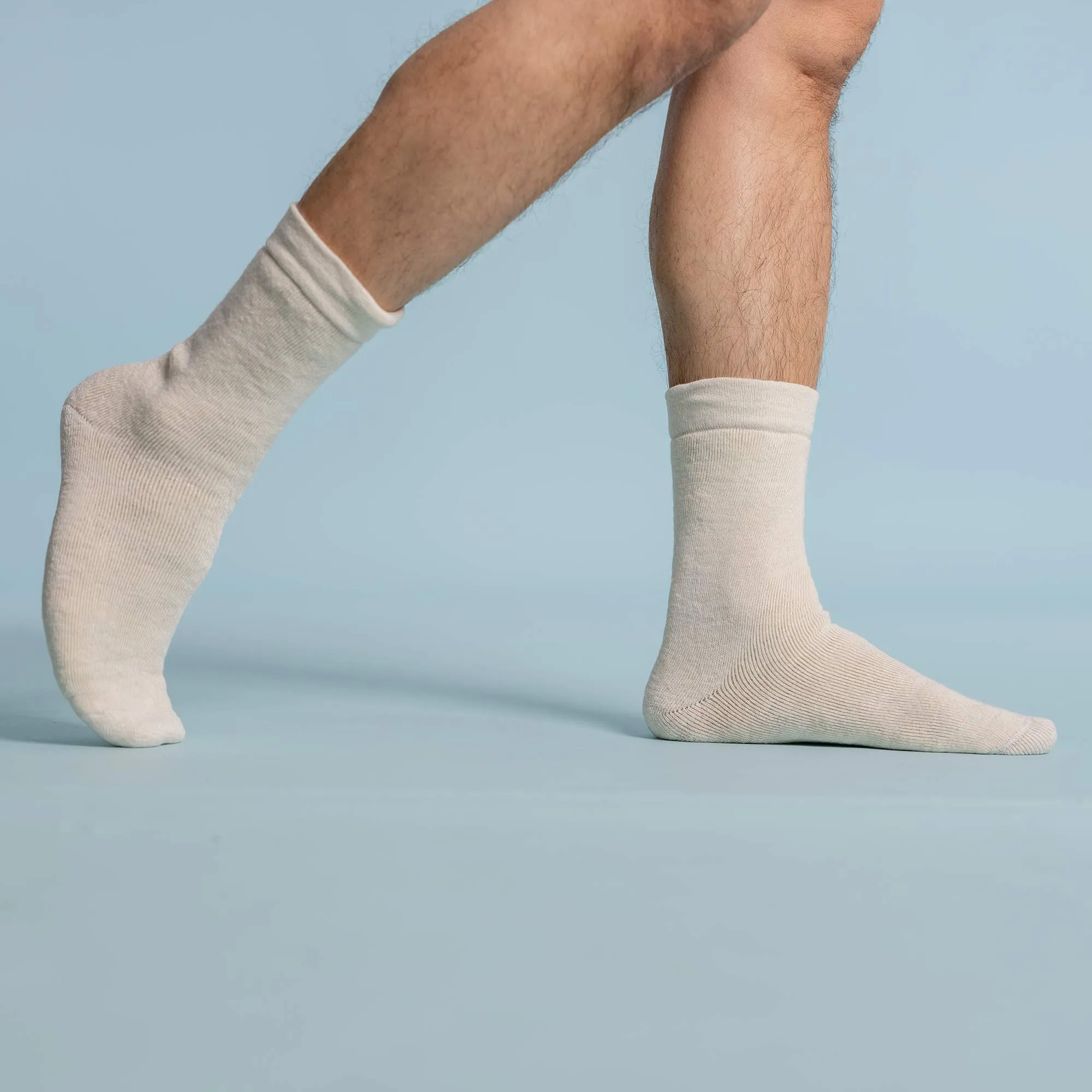 Ultra-Soft Plush Hemp Terry Socks - 99% Organic, Thick & Cozy (1 Pair) - 99.95% Biodegradable