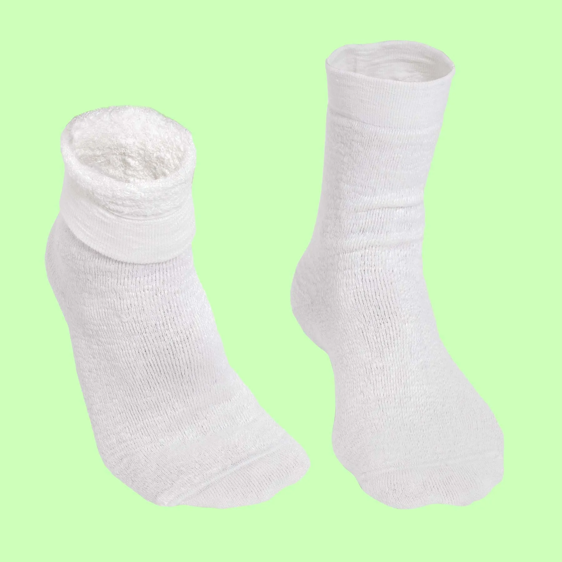 Ultra-Soft Plush Hemp Terry Socks - 99% Organic, Thick & Cozy (1 Pair) - 99.95% Biodegradable