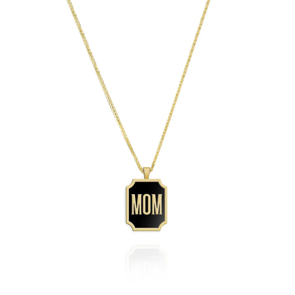 Enamel DAD / MOM Necklace