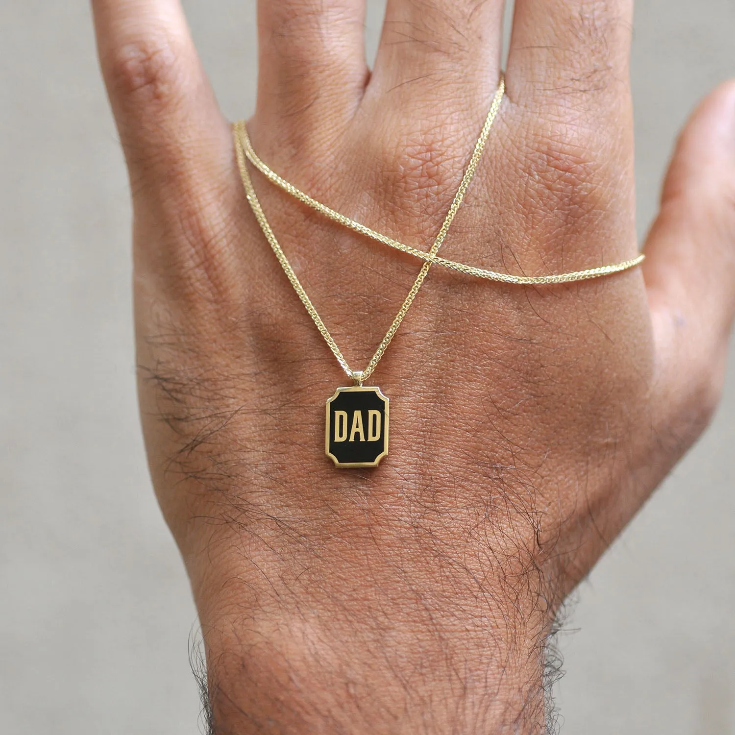 Enamel DAD / MOM Necklace