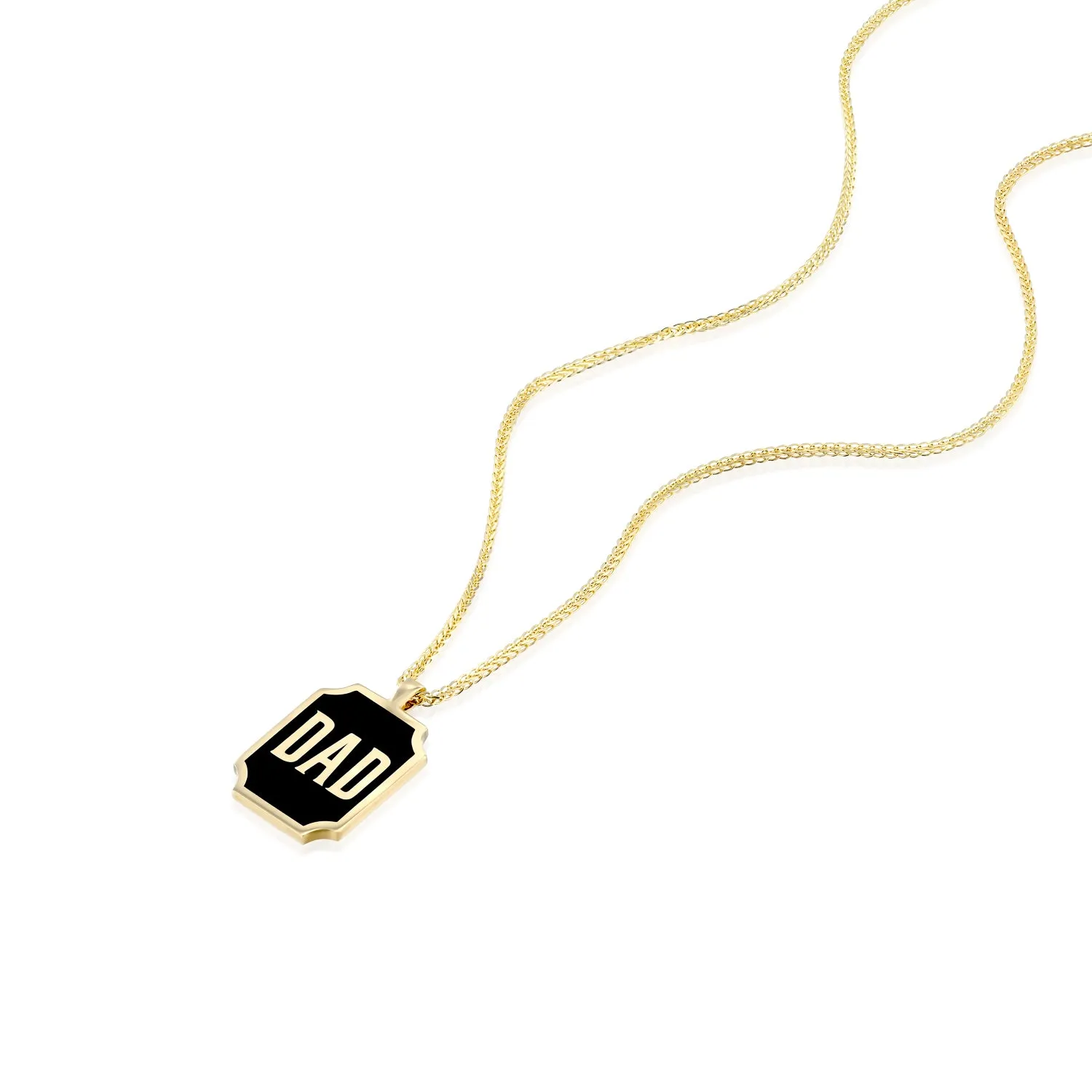 Enamel DAD / MOM Necklace