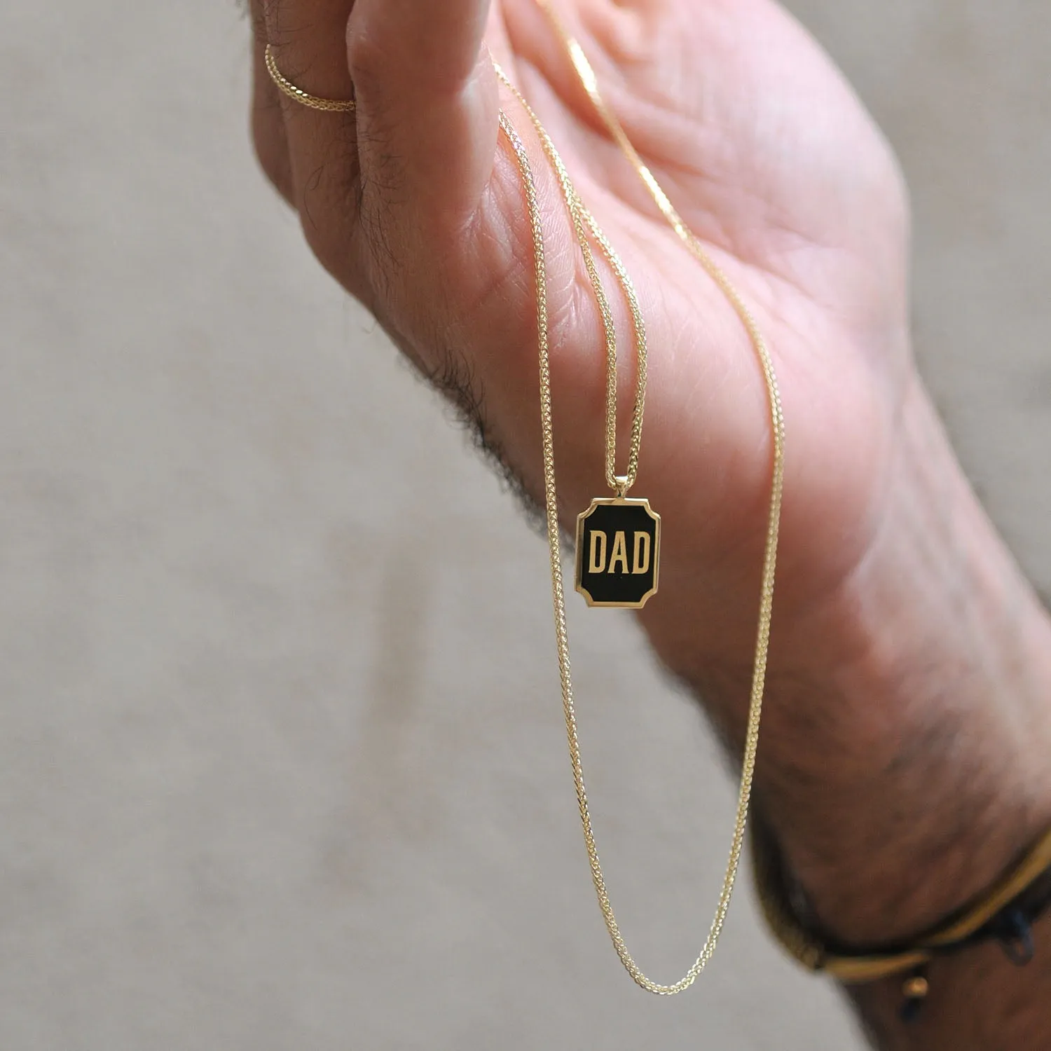 Enamel DAD / MOM Necklace