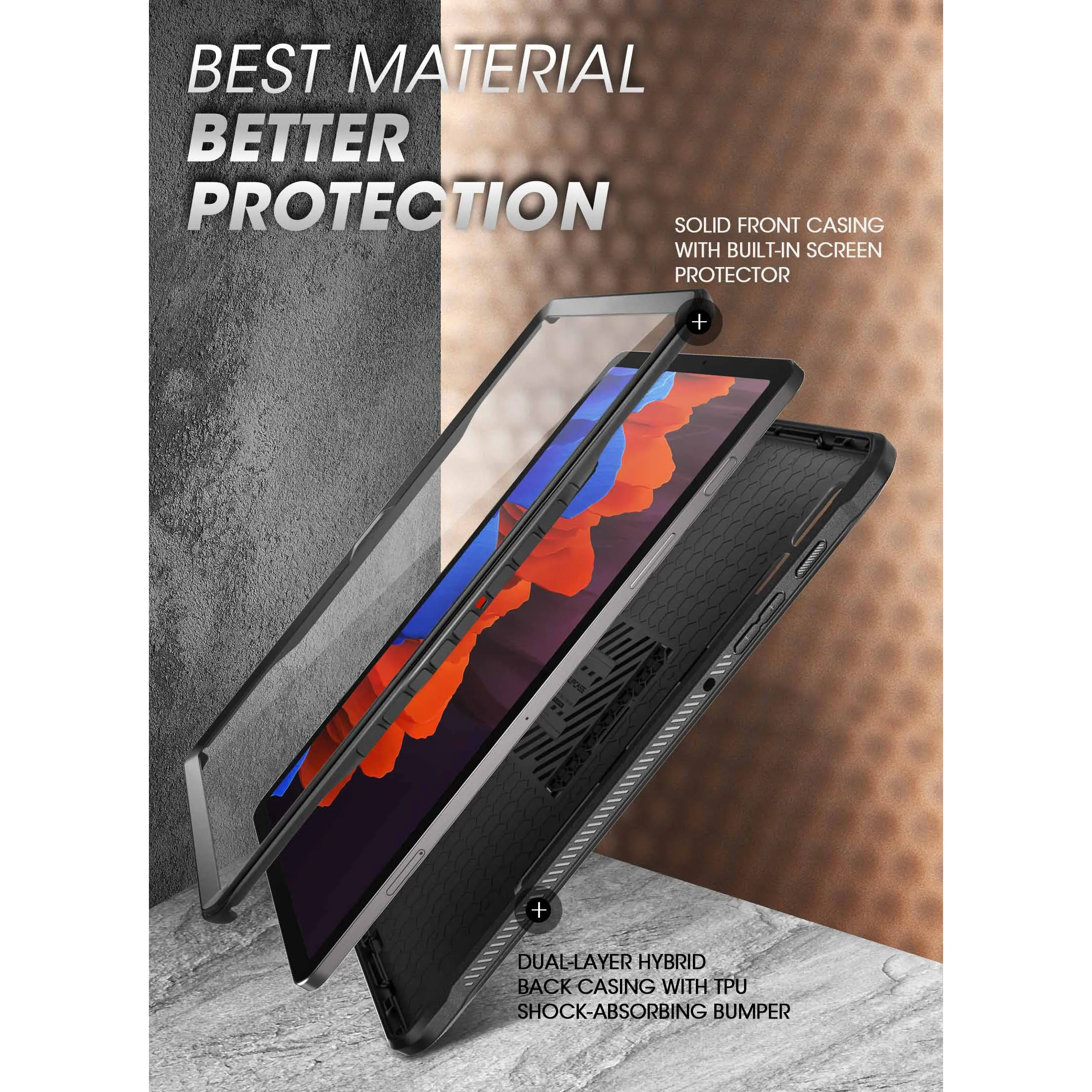 Galaxy Tab S8 Ultra (2022) Unicorn Beetle Pro Rugged Case-Black