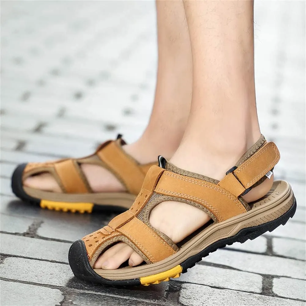 GEXECEUSS Men's Sport Sandals Lightweight Water Shoes Closed Toe Fisherman Sandals Walking Casual Leather Athletic Shoes for Summer Outdoor Beach Wading Boat