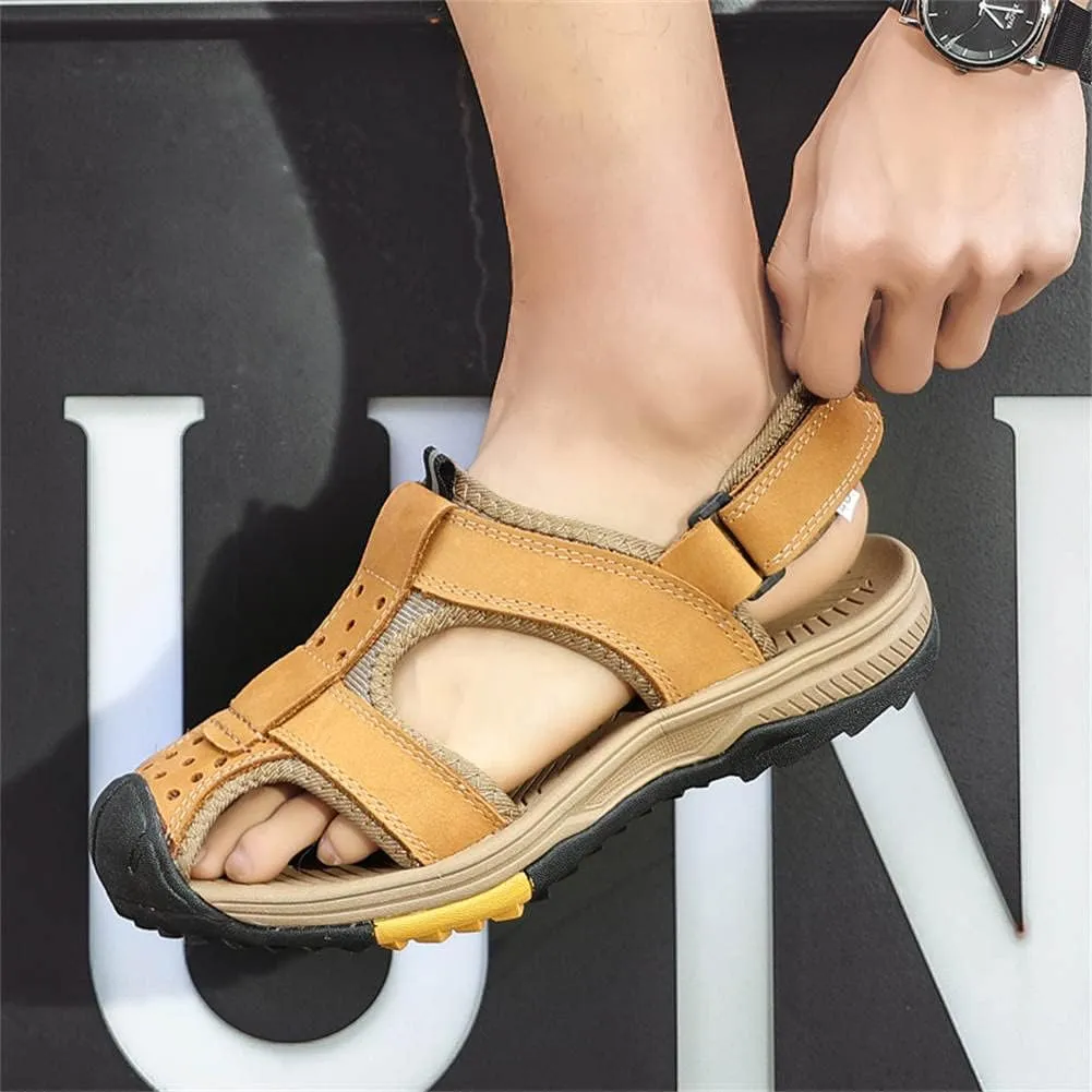 GEXECEUSS Men's Sport Sandals Lightweight Water Shoes Closed Toe Fisherman Sandals Walking Casual Leather Athletic Shoes for Summer Outdoor Beach Wading Boat
