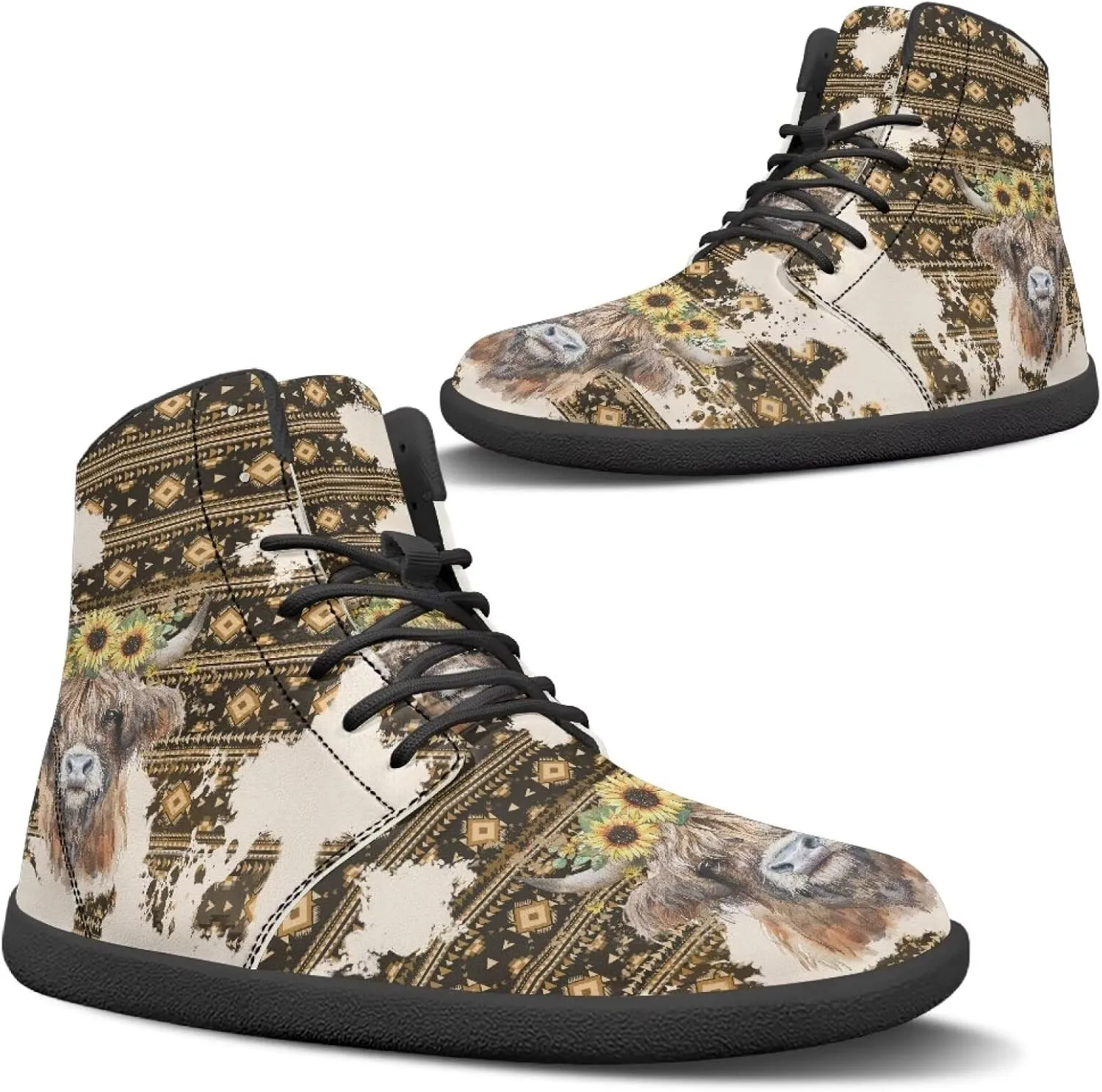 High Top Sneakers for Women Waterproof Barefoot Leather Shoes Women