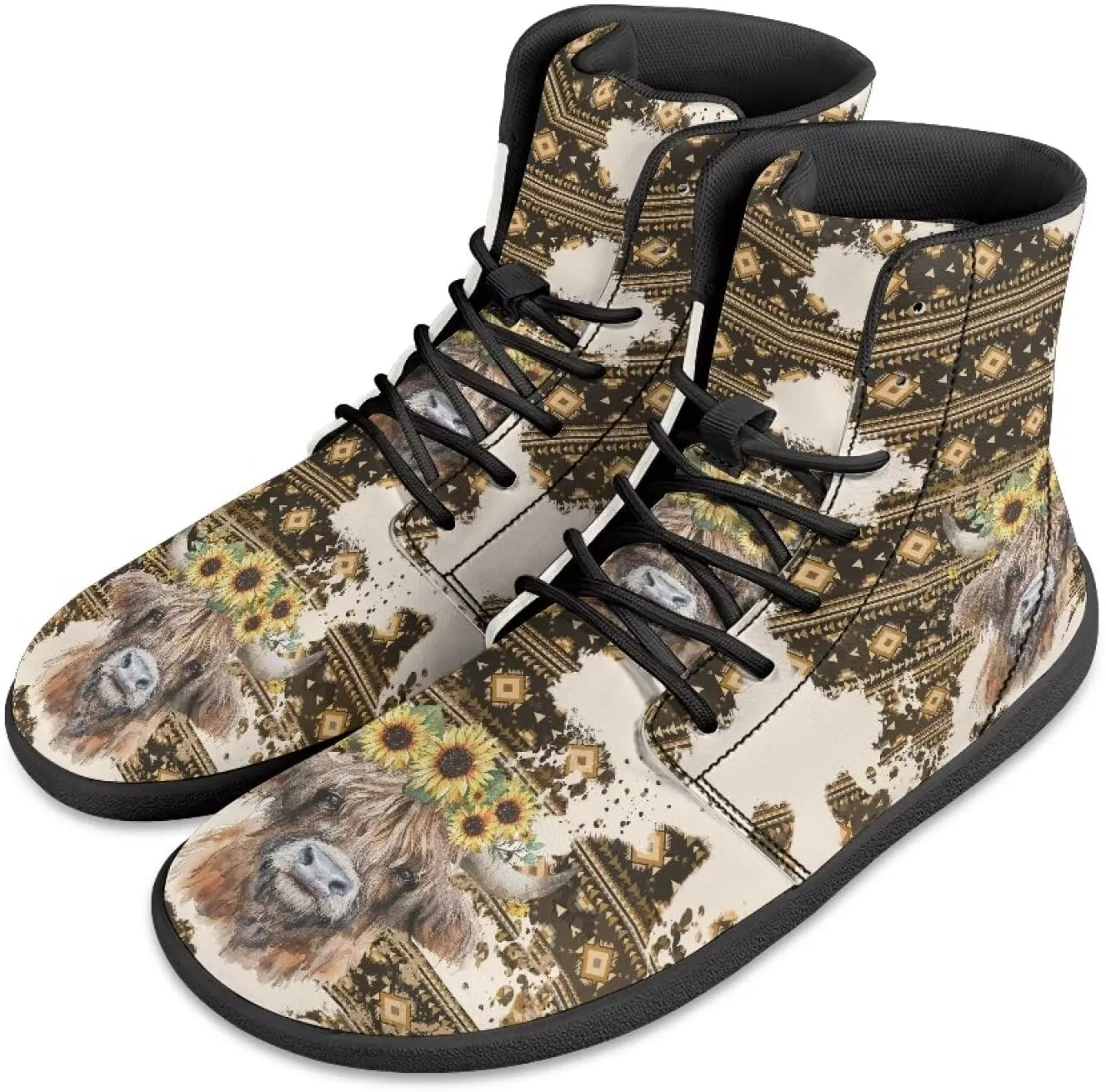 High Top Sneakers for Women Waterproof Barefoot Leather Shoes Women