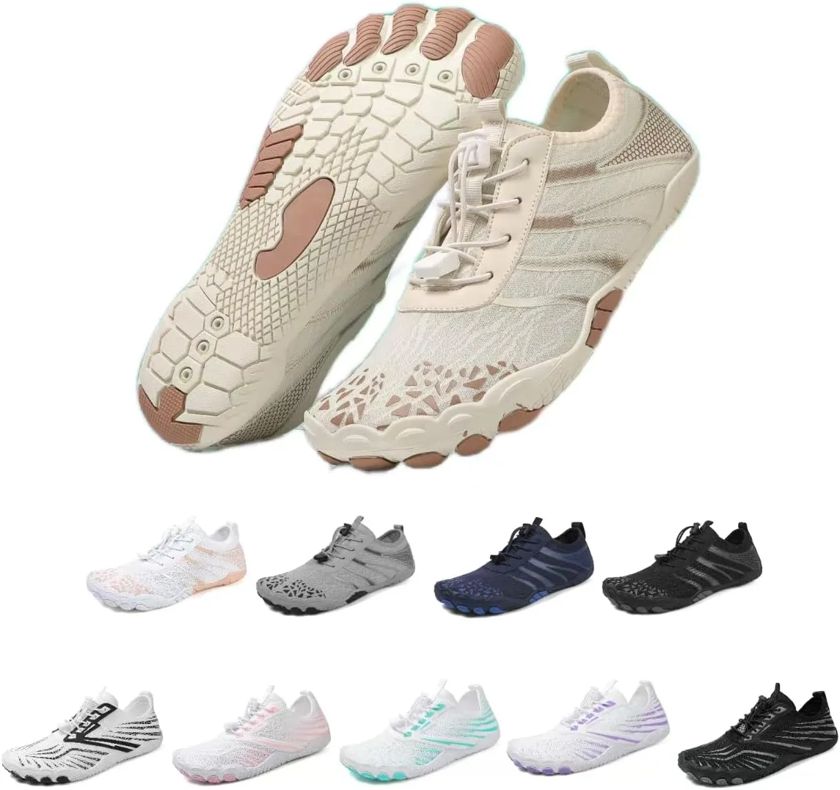 Hike Barefoot Shoes Womens,New Barefoot Footwear, Non-Slip Water Shoes,Breathable & Non-Slip Athletic Footwear,Wide Toe with Hike