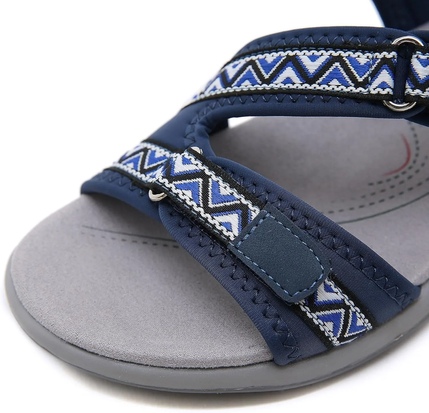 Hiking Sandals Women Waterproof Comfortable Walking Sandal with Adjustable Hook and Loop Strap Summer Beach Outdoor Water Shoes