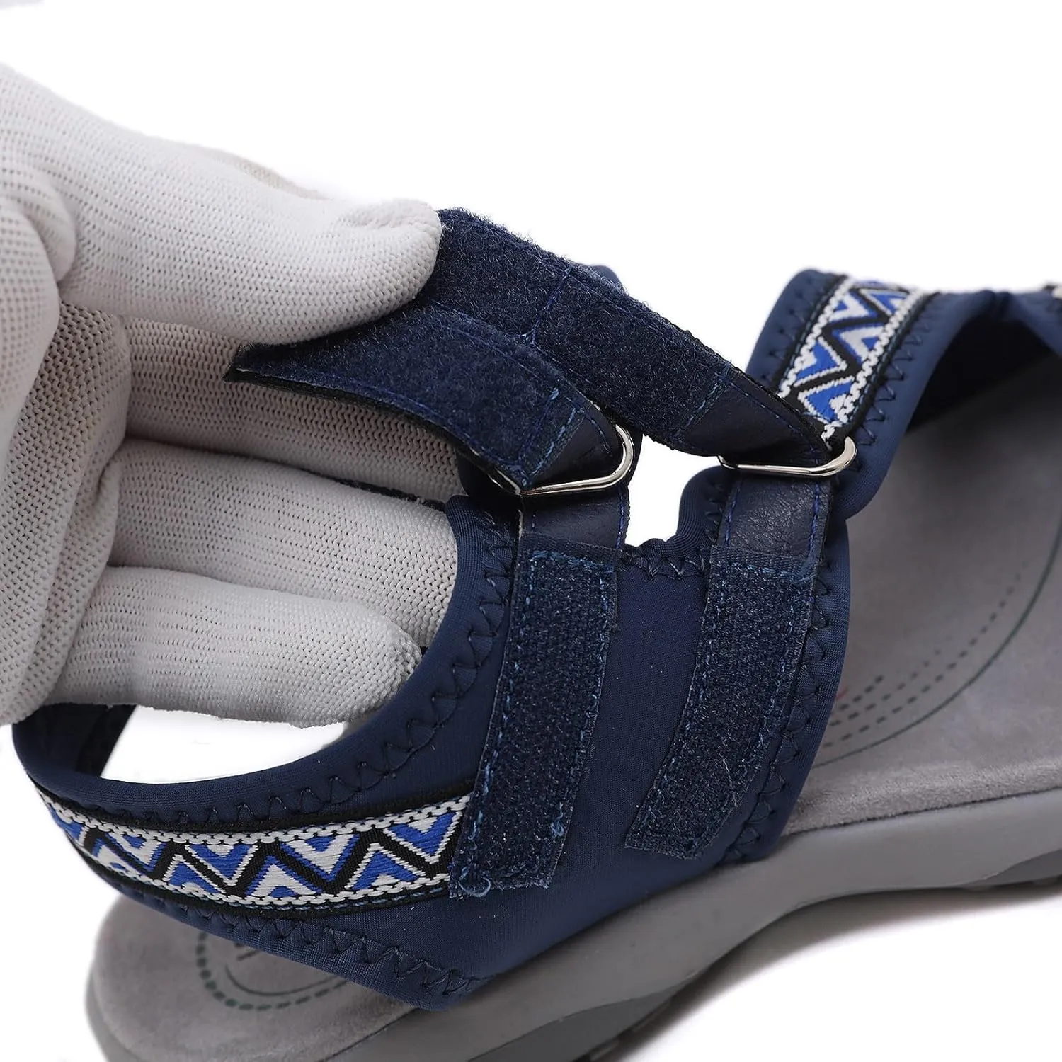 Hiking Sandals Women Waterproof Comfortable Walking Sandal with Adjustable Hook and Loop Strap Summer Beach Outdoor Water Shoes