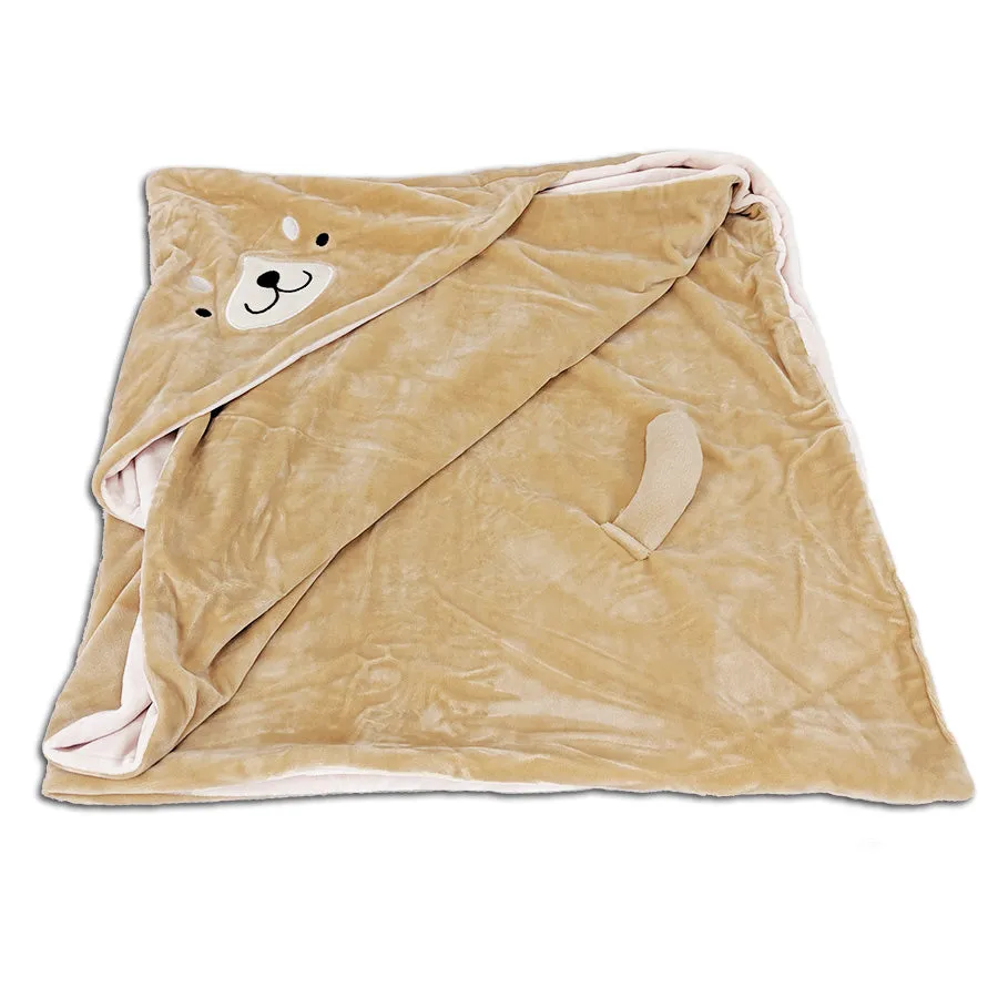Hooded Animal Blanket for Kids | Wylie The Dog