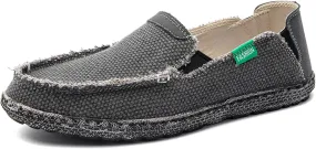 JAMONWU Men's Slip on Shoes Cloth Shoes Deck Shoes Canvas Leisure Vintage Casual Loafer Boat Shoes