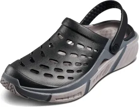 Joybees Men's Trekking Clog - Rubber Garden Clogs for Men, Outdoor Sport Sandals, Foam Water & Sand Shoes with Arch Support for Work, Waterproof