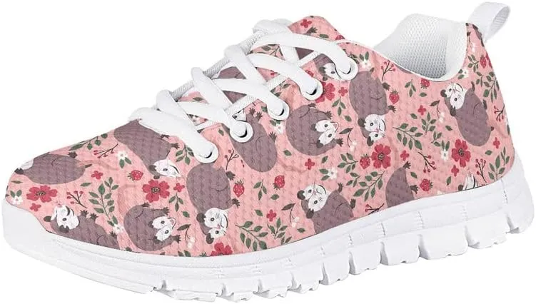 Judtueit Hipie Flower Kids Trainers School Shoes, Girls Low-Top Tennis Shoes, Teen Autumn/Winter Sneakers Hiking Shoes