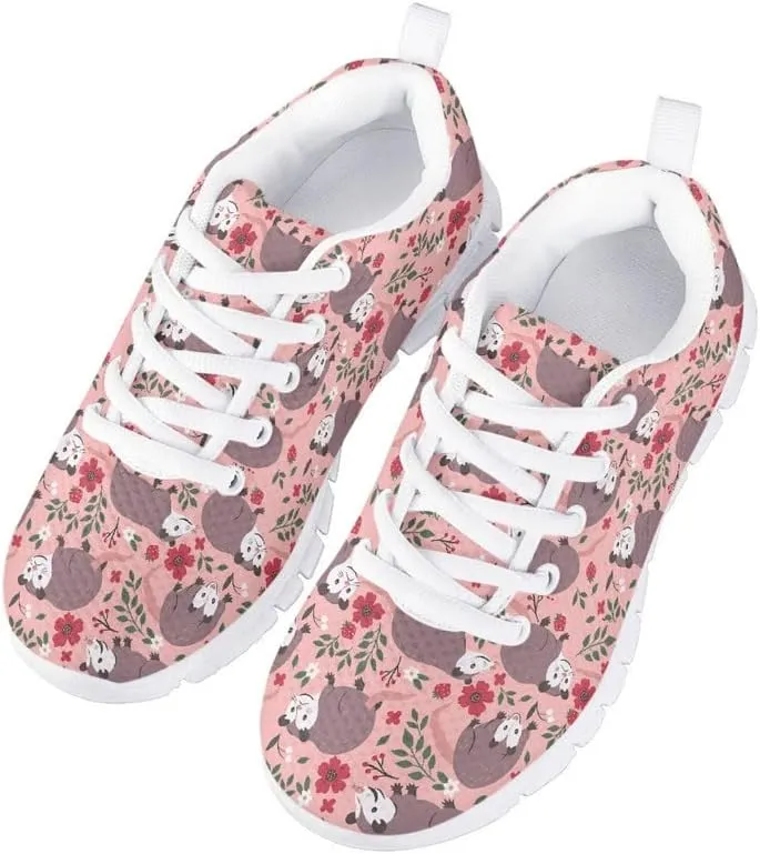 Judtueit Hipie Flower Kids Trainers School Shoes, Girls Low-Top Tennis Shoes, Teen Autumn/Winter Sneakers Hiking Shoes