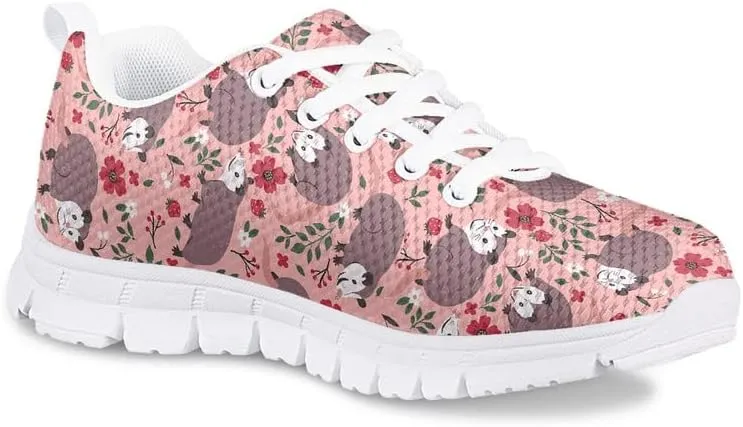 Judtueit Hipie Flower Kids Trainers School Shoes, Girls Low-Top Tennis Shoes, Teen Autumn/Winter Sneakers Hiking Shoes