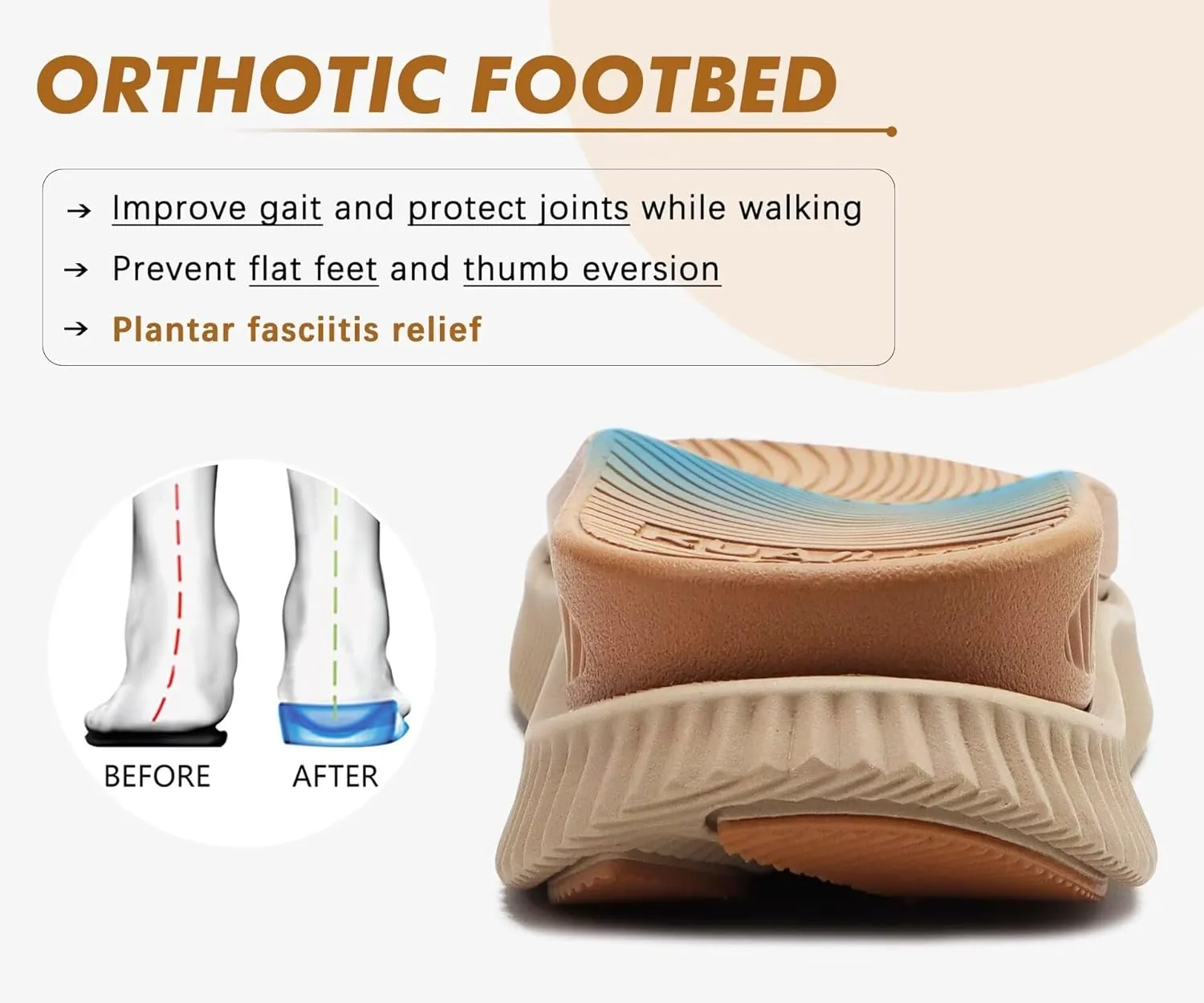 KuaiLu Womens Orthopedic Walking Sandals Recovery Sport Outdoor Hiking Water Sandles Thick Athletic Cushion Adjustable Leather Strap Sandals with Comfortable Plantar Fasciitis Arch Support