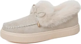 Ladmiple Winter Boots For Women Fashion Snow Boots Winter Shoes with Fur Lined Comfortable Warm Slip On Ankle Booties