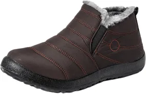 Ladmiple Winter Boots For Women Waterproof Snow Non Slip Warm Fur Lined Anti-Slip Ankle Booties Outdoor Walking Shoes