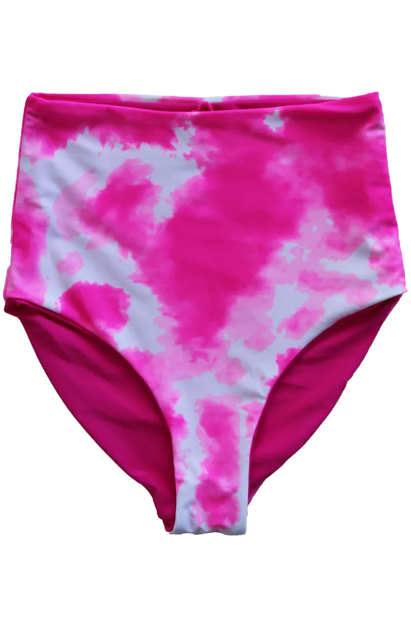 Leisure Reversible Bottoms |  Neon Pink & Tie Dye Pink | Final Sale