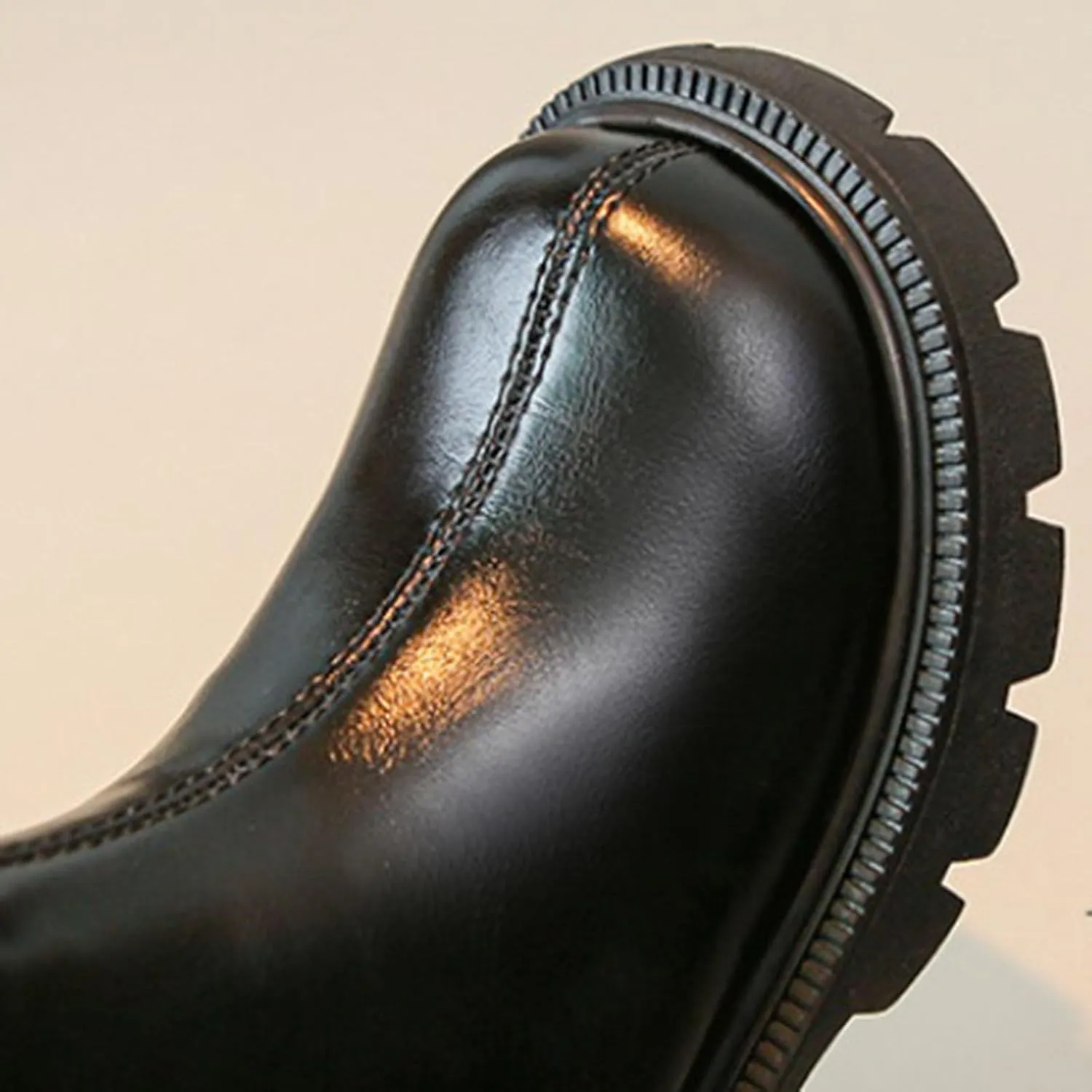 Little Child Leather Ankle Boot Big Kids Warm Side Zipper Warm Side Solid Classic Fashion Girl Leather Western Boots