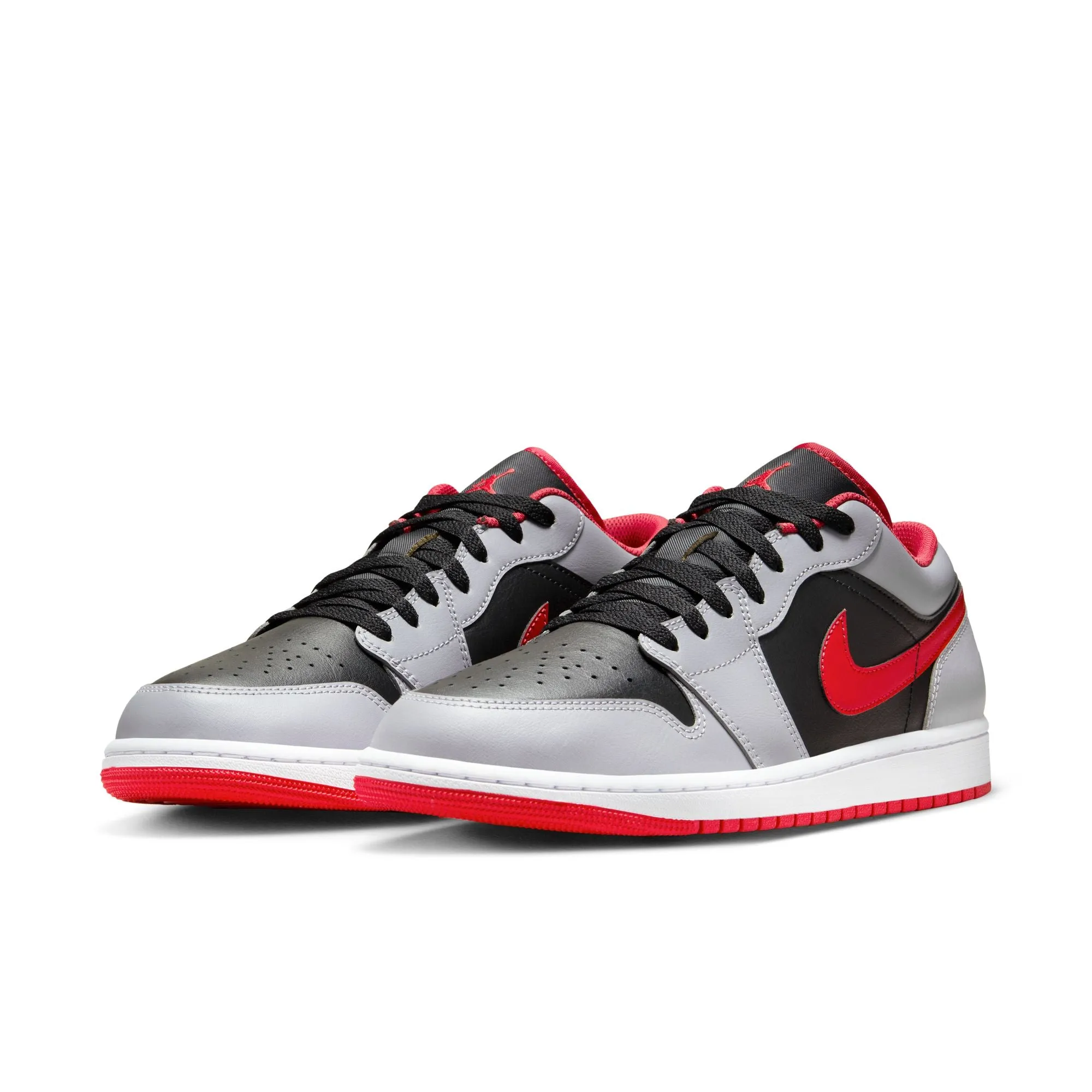 Men's Air Jordan 1 Low-BLACK/FIRE RED-CEMENT GREY-WHITE