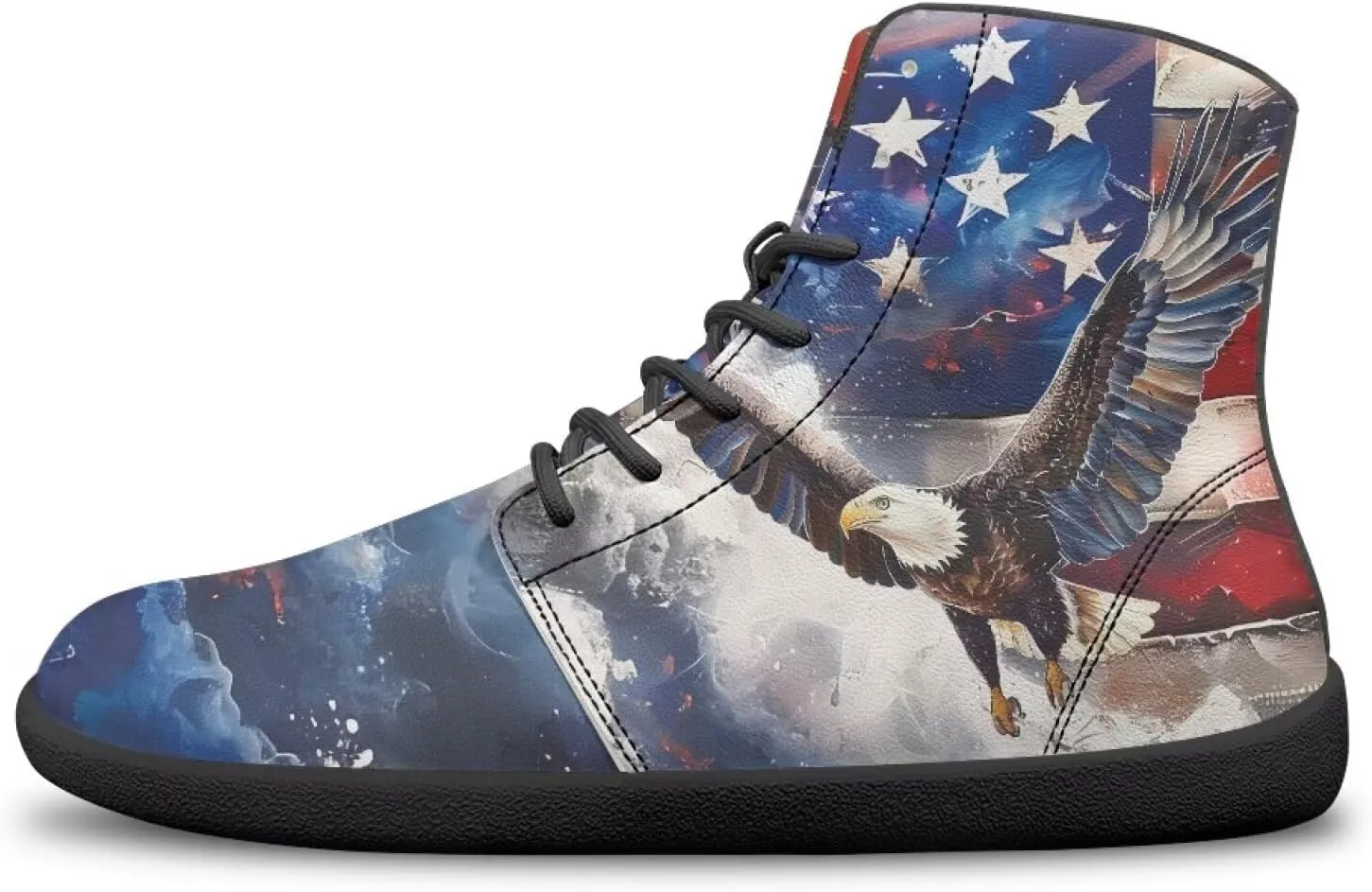 Men's Barefoot Shoes Wide Width Leather Shoes Women High Top Sneakers