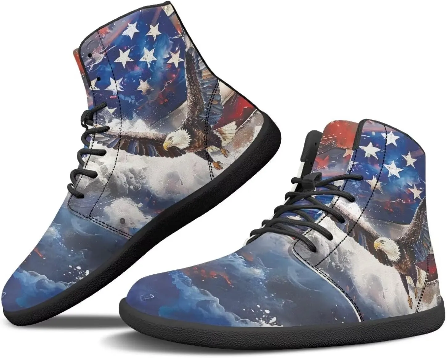 Men's Barefoot Shoes Wide Width Leather Shoes Women High Top Sneakers