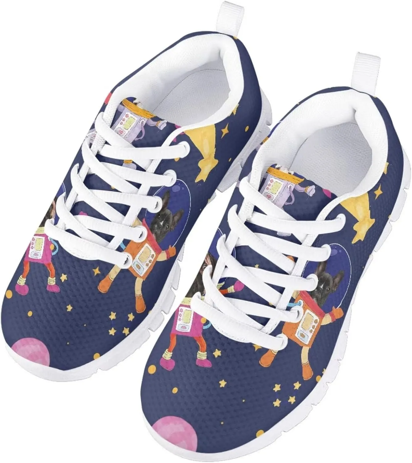 Mumeson Kids Running Shoes Sneakers Lace Up Athletic Low Top Sneakers Anti-Skid EVA Soles Shoes 28-34 Size